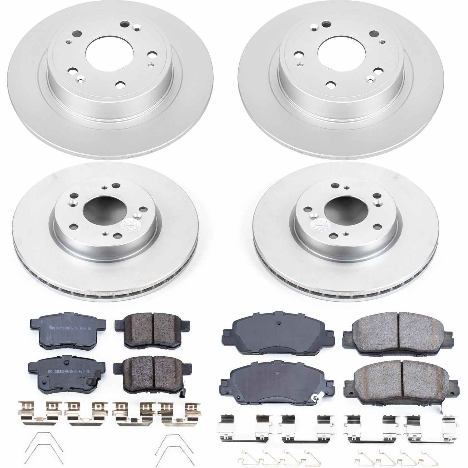 Power Stop 16-17 Honda Accord Front & Rear Z17 Evolution Geomet Coated Brake Kit