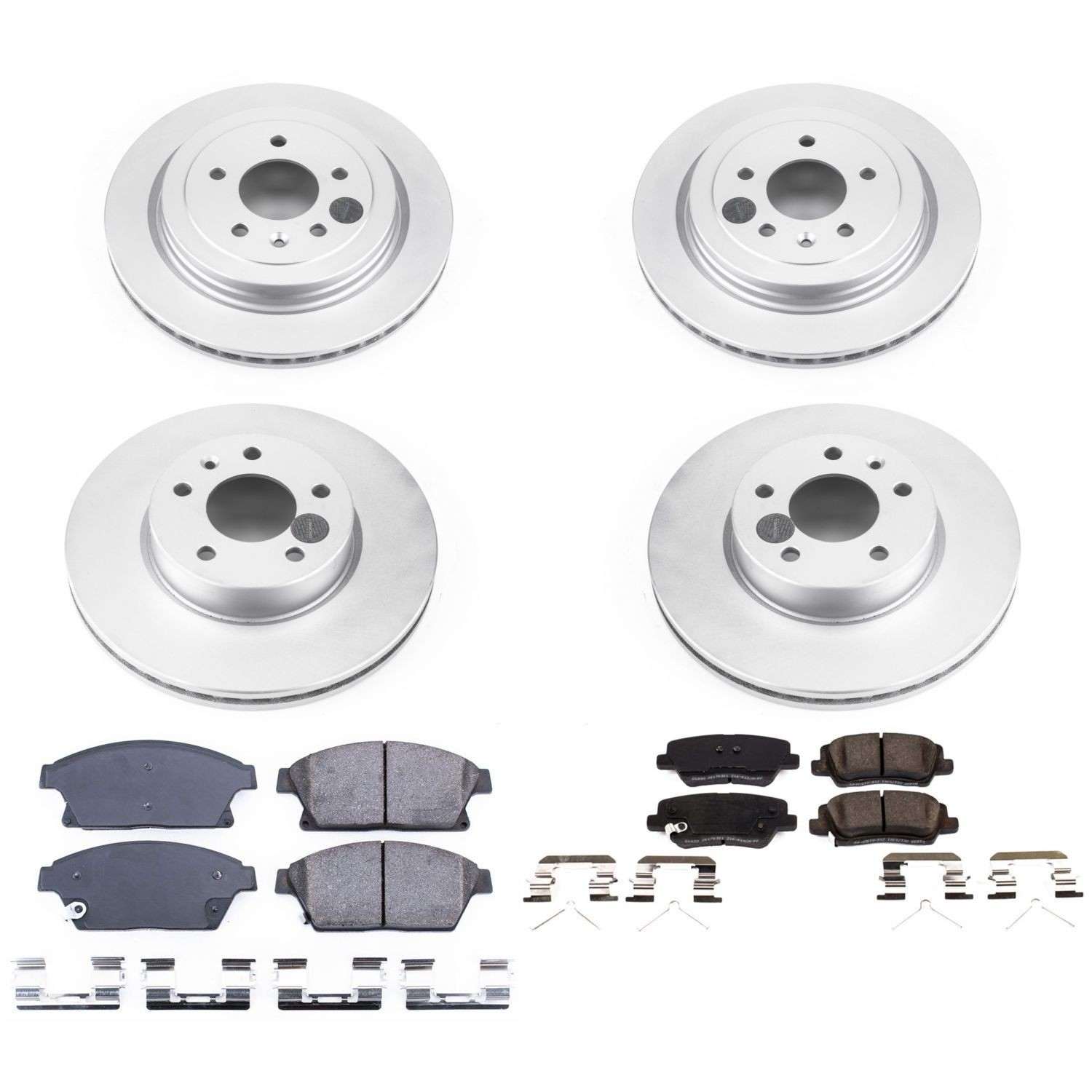 Power Stop 16-18 Cadillac ATS Front & Rear Z17 Evolution Geomet Coated Brake Kit