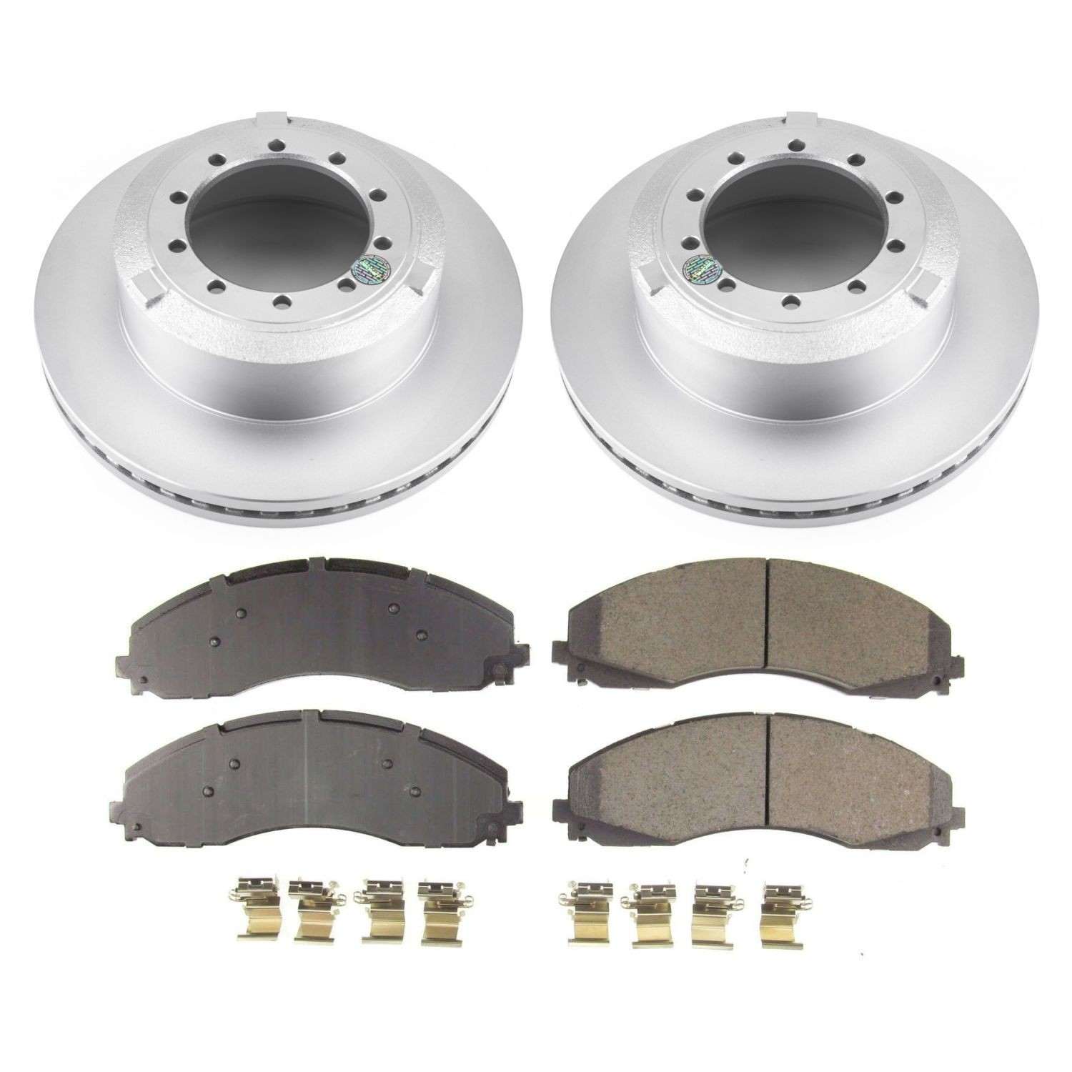 Power Stop 17-22 Ford F-550 Super Duty Rear Z17 Coated Brake Kit