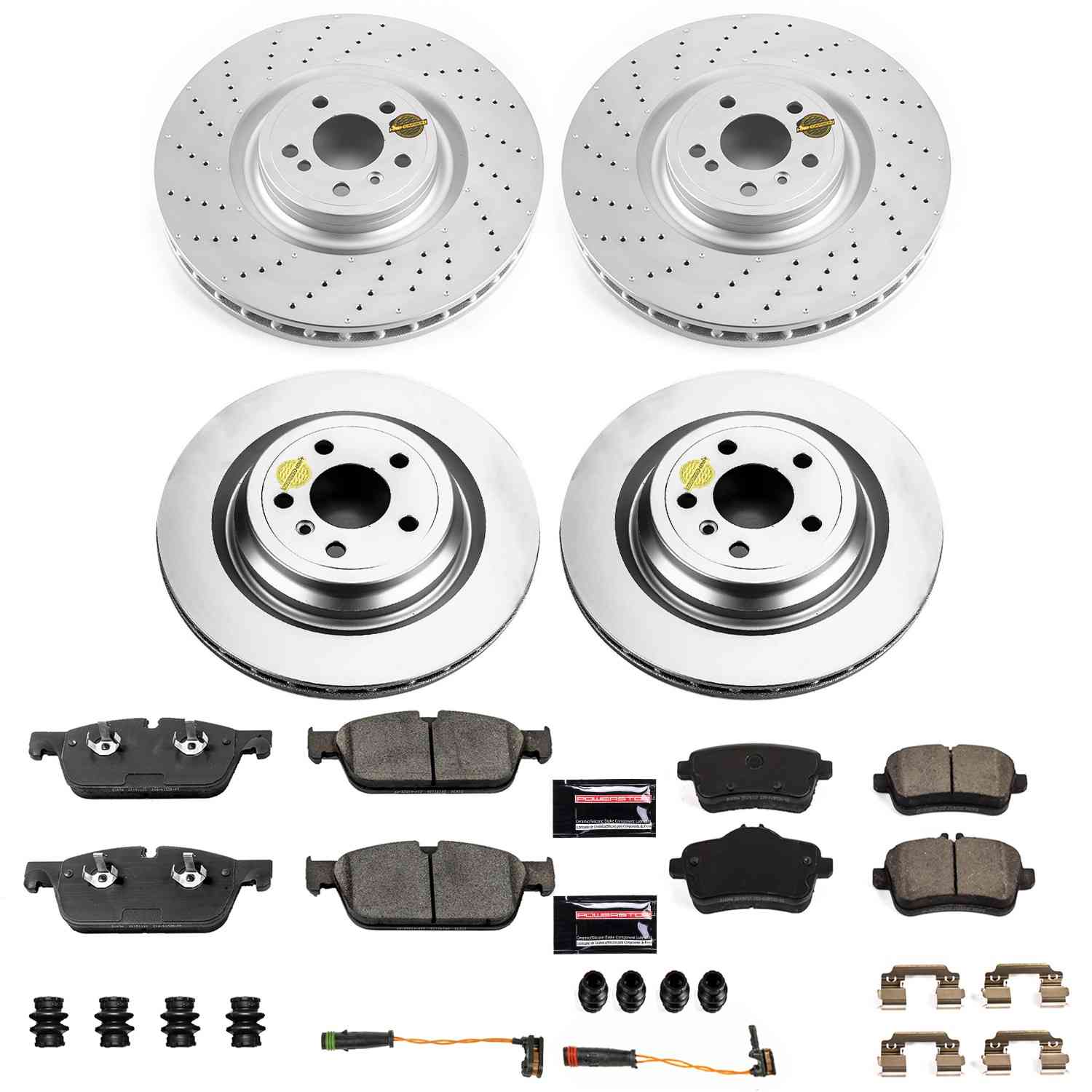 Power Stop 2016 Mercedes-Benz GLE450 AMG Front & Rear Z23 Coated Brake Kit