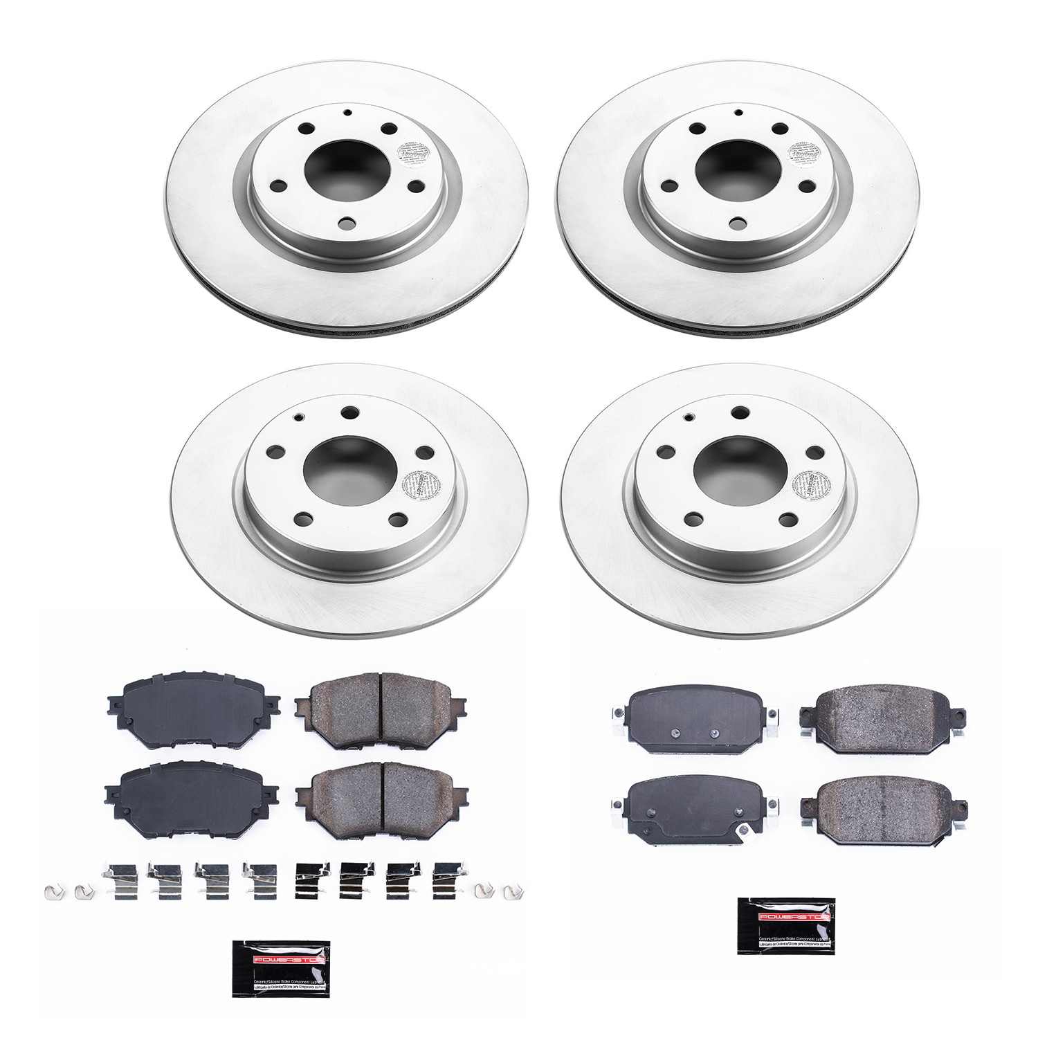 Power Stop 17-18 Mazda 3 Front & Rear Z17 Evolution Geomet Coated Brake Kit
