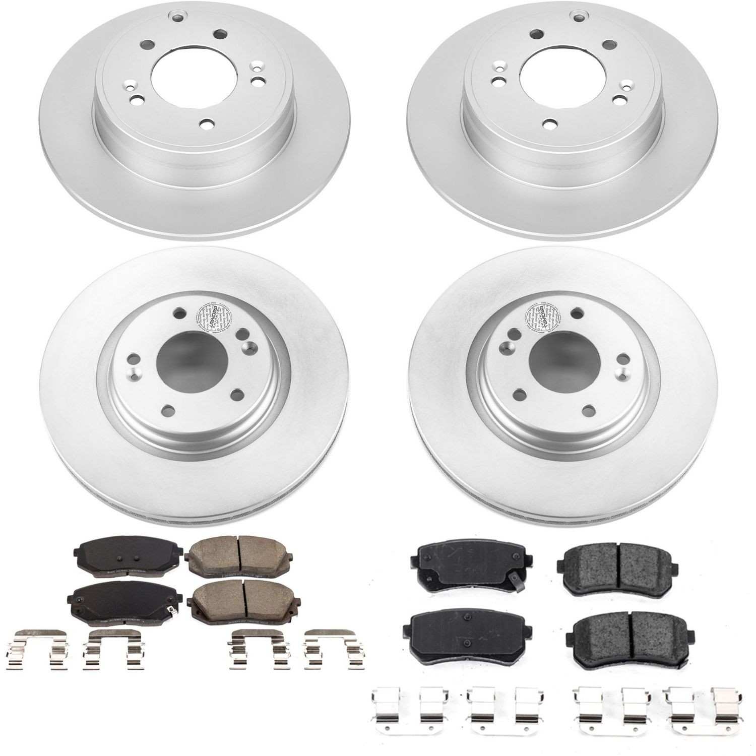 Power Stop 16-19 Hyundai Sonata Front & Rear Z17 Evolution Geomet Coated Brake Kit