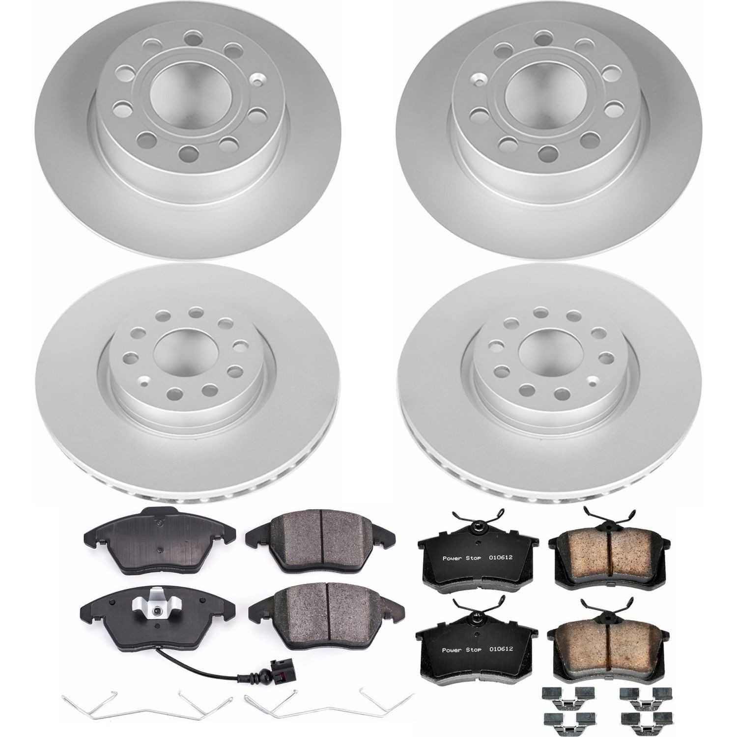 Power Stop 2013 Audi A3 Front & Rear Z23 Evolution Sport Coated Brake Kit
