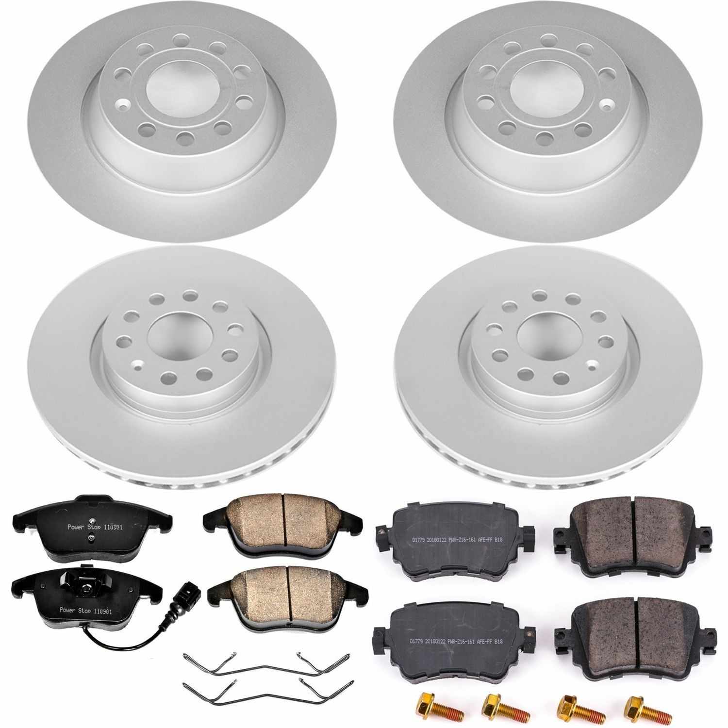 Power Stop 16-18 Audi Q3 Front & Rear Z23 Evolution Sport Coated Brake Kit