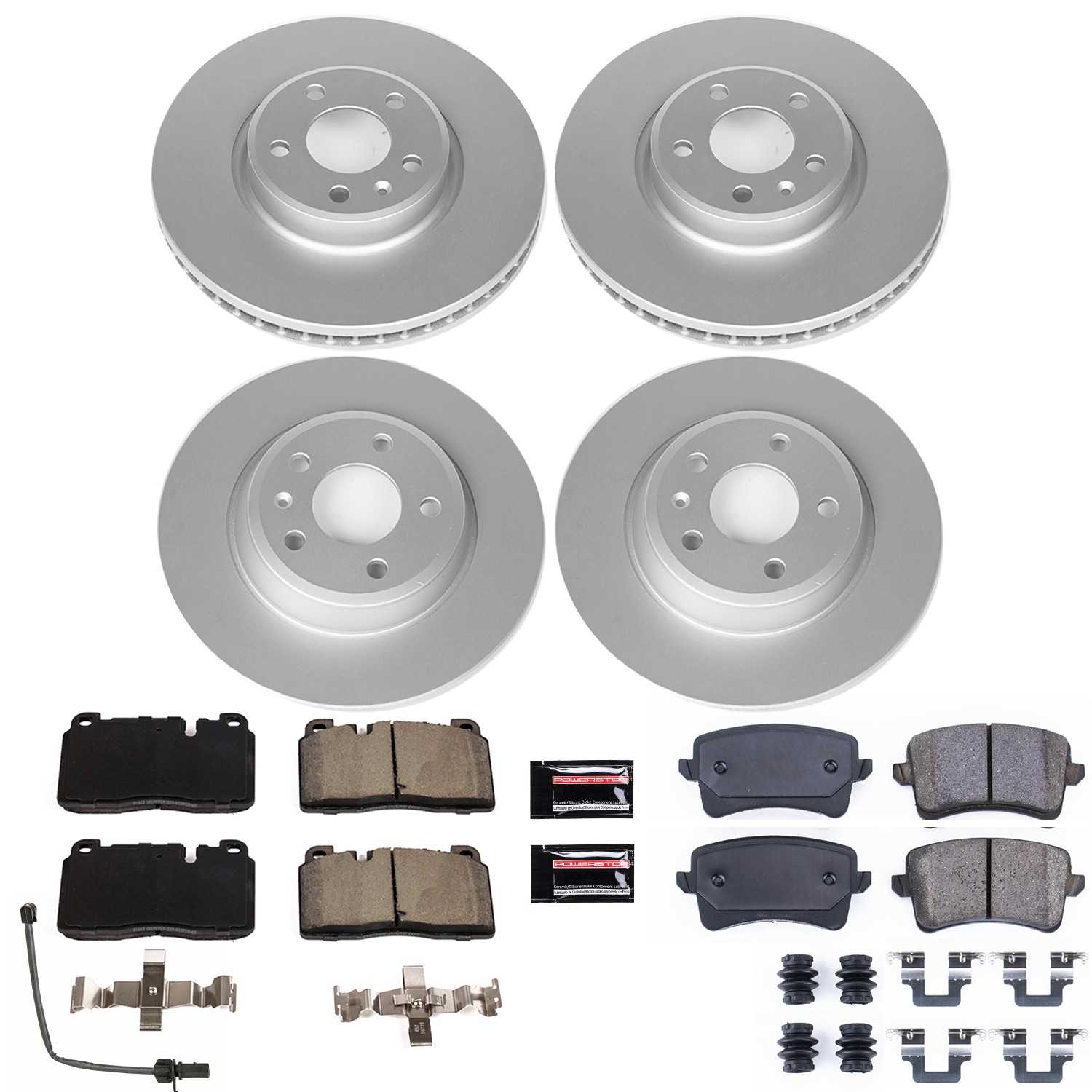 Power Stop 14-17 Audi Q5 Front & Rear Z23 Evolution Sport Coated Brake Kit