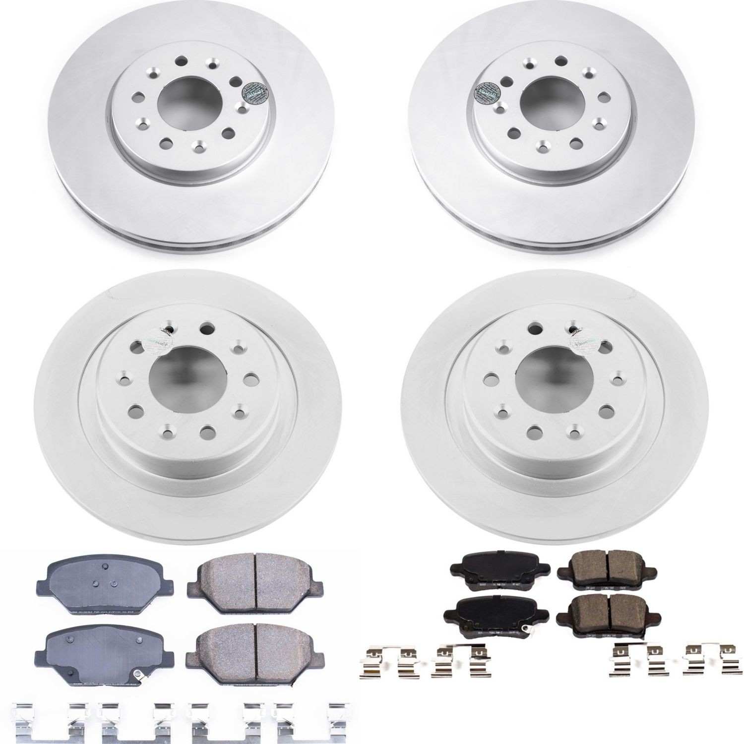 Power Stop 2018 Chevrolet Equinox Front & Rear Z17 Evolution Geomet Coated Brake Kit
