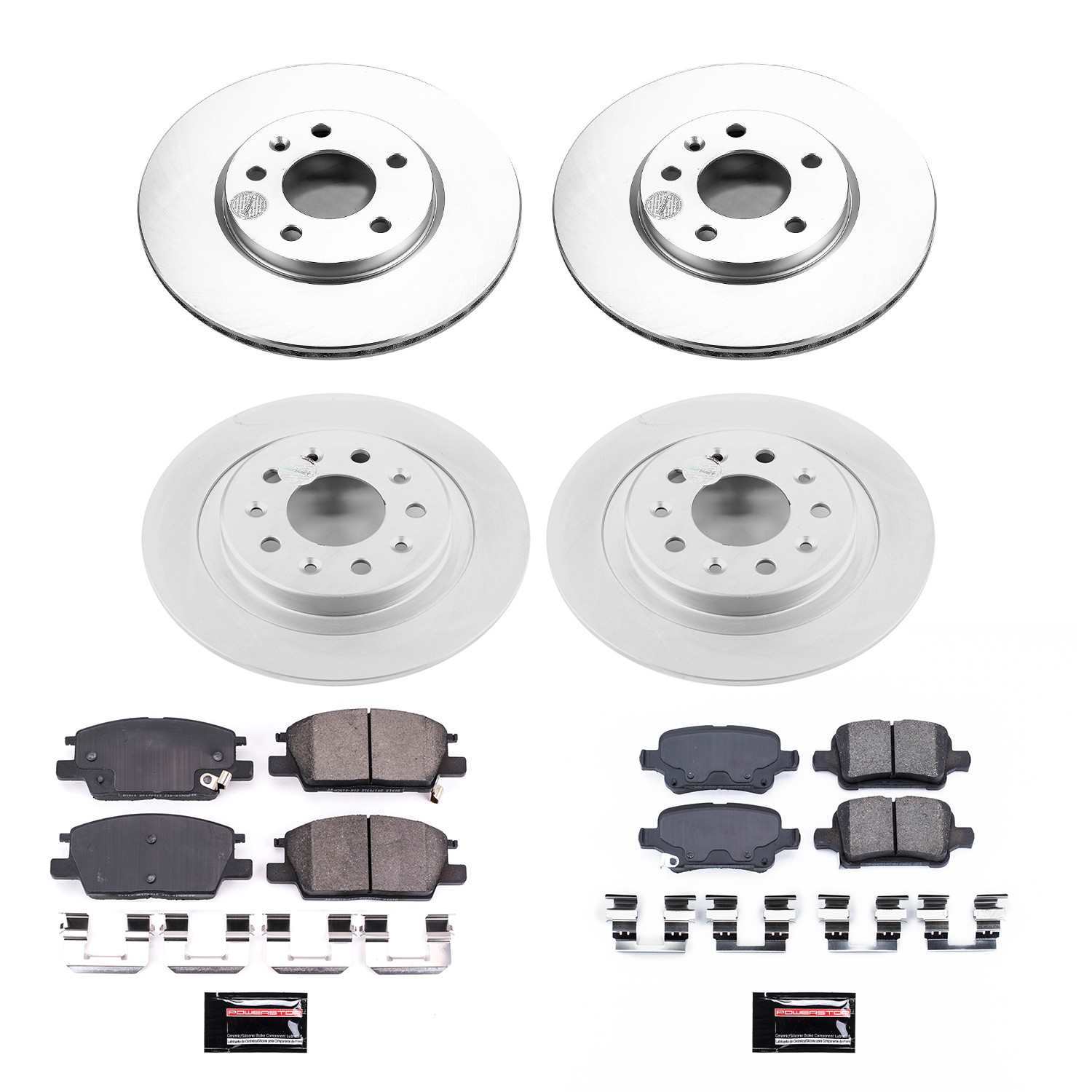 Power Stop 18-19 Buick LaCrosse Front & Rear Z17 Evolution Geomet Coated Brake Kit