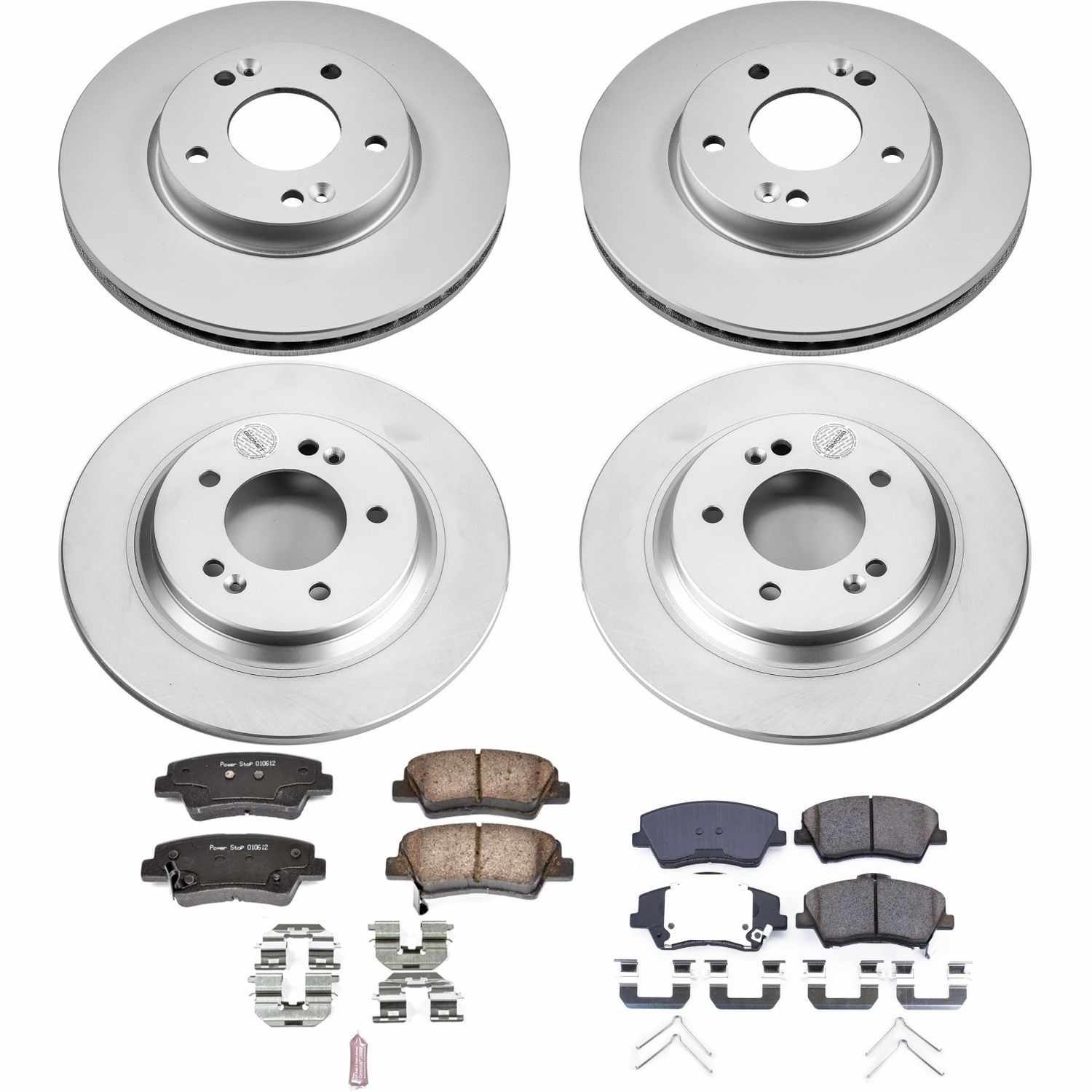 Power Stop 18-19 Hyundai Elantra GT Front & Rear Z17 Evolution Geomet Coated Brake Kit