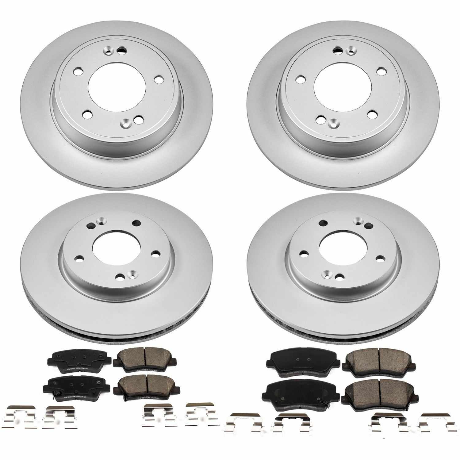 Power Stop 16-17 Hyundai Veloster Front & Rear Z17 Evolution Geomet Coated Brake Kit
