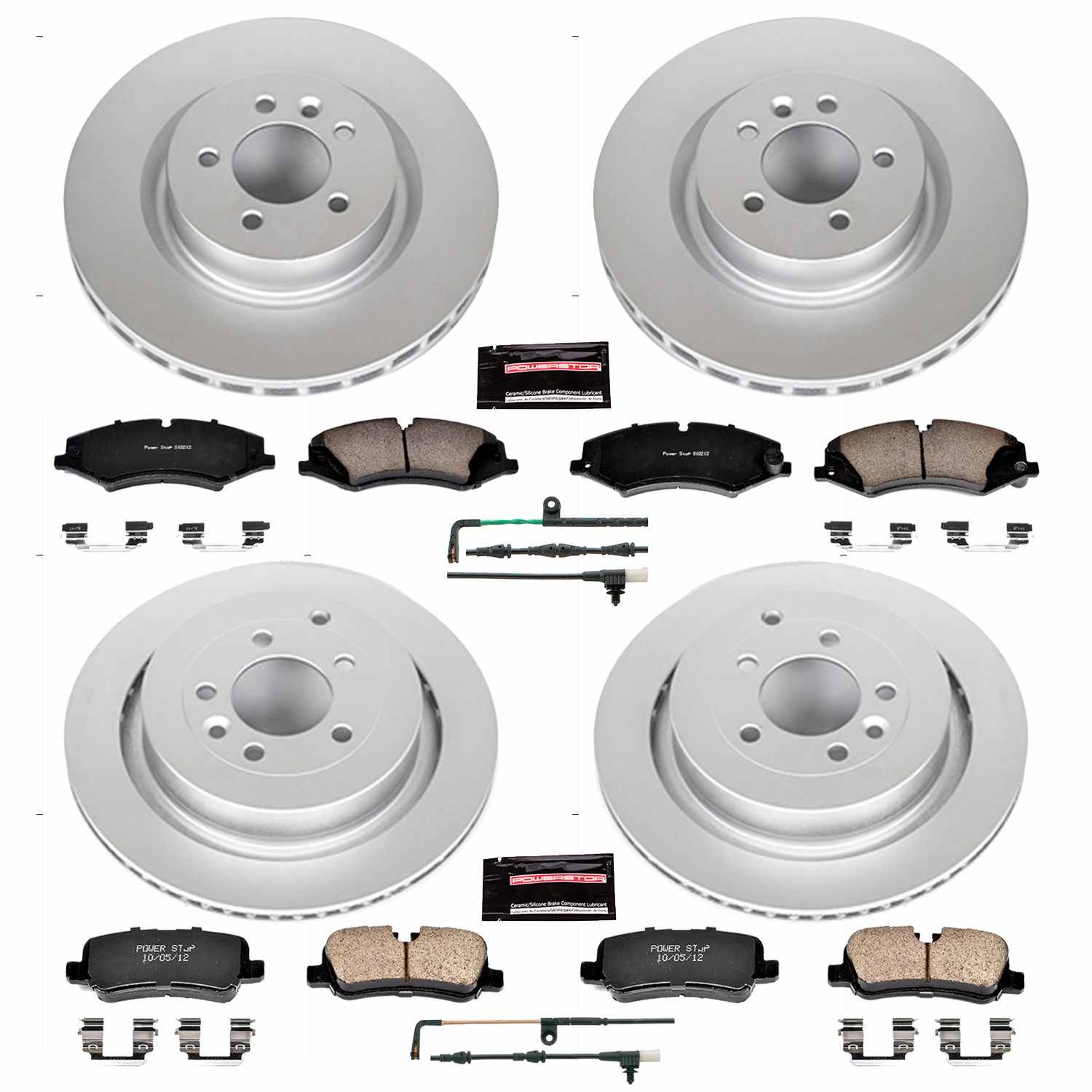 Power Stop 11-16 Land Rover LR4 Front & Rear Z23 Evolution Sport Coated Brake Kit