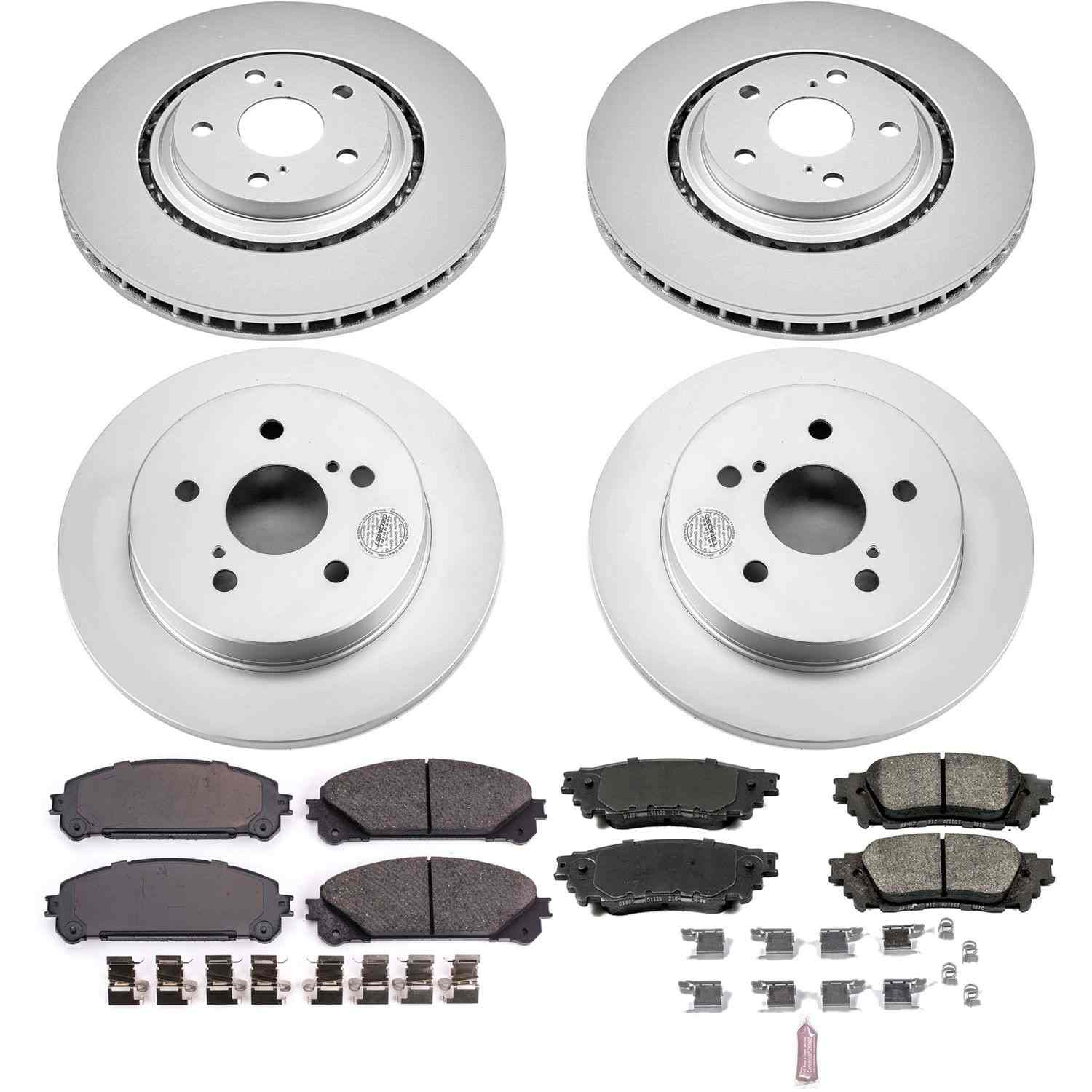 Power Stop 15-17 Lexus NX200t Front & Rear Z17 Evolution Geomet Coated Brake Kit