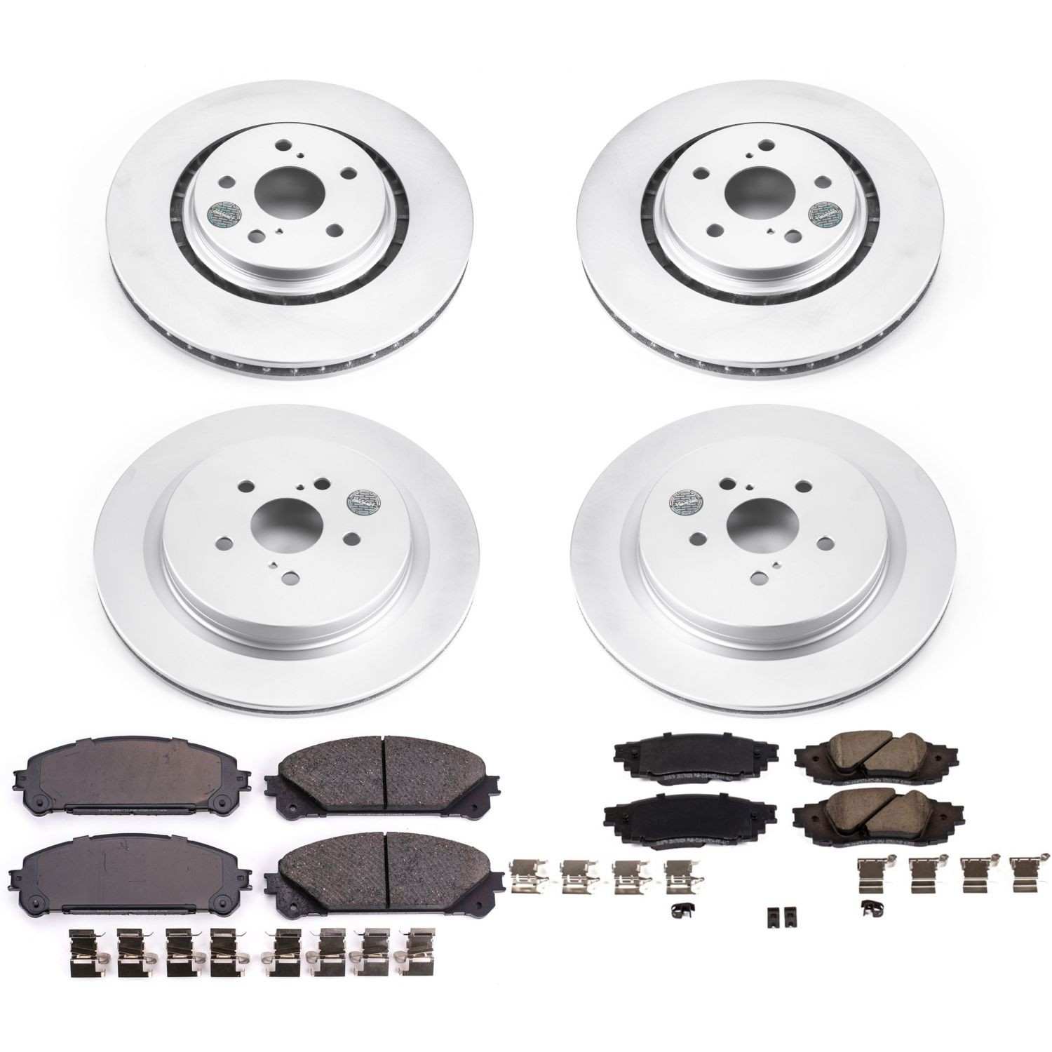 Power Stop 16-18 Lexus RX350 Front & Rear Z17 Evolution Geomet Coated Brake Kit