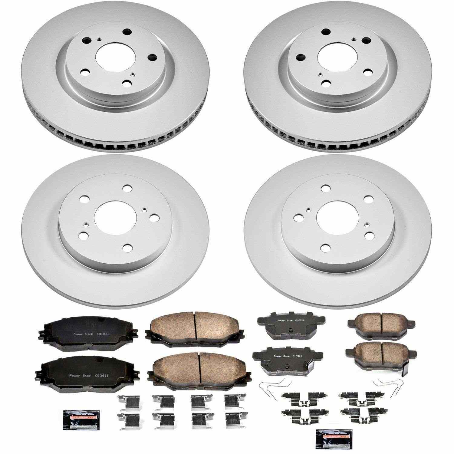 Power Stop 2016 Scion iM Front & Rear Z17 Evolution Geomet Coated Brake Kit