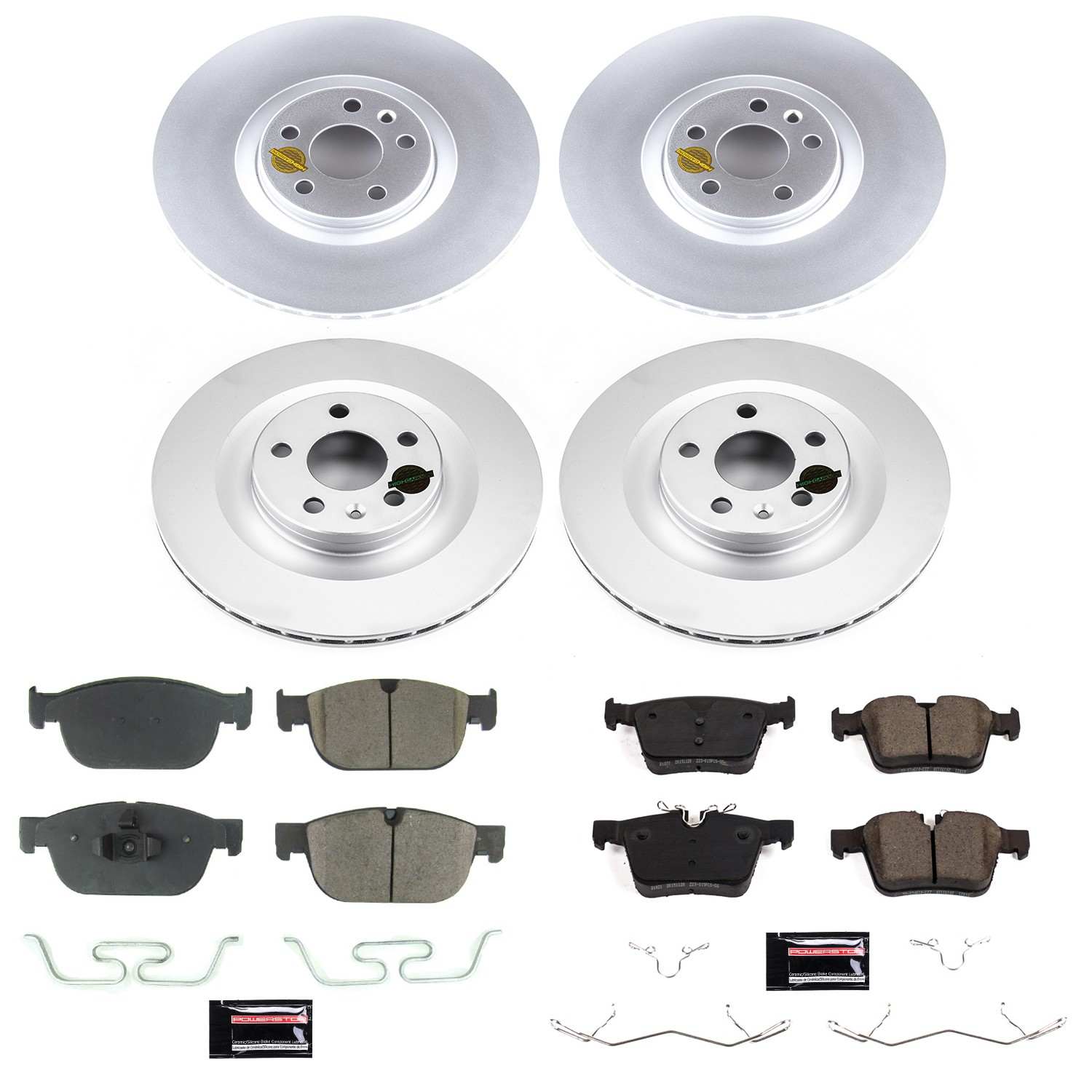 Power Stop 17-20 Volvo S90 Front & Rear Z23 Evolution Sport Coated Brake Kit