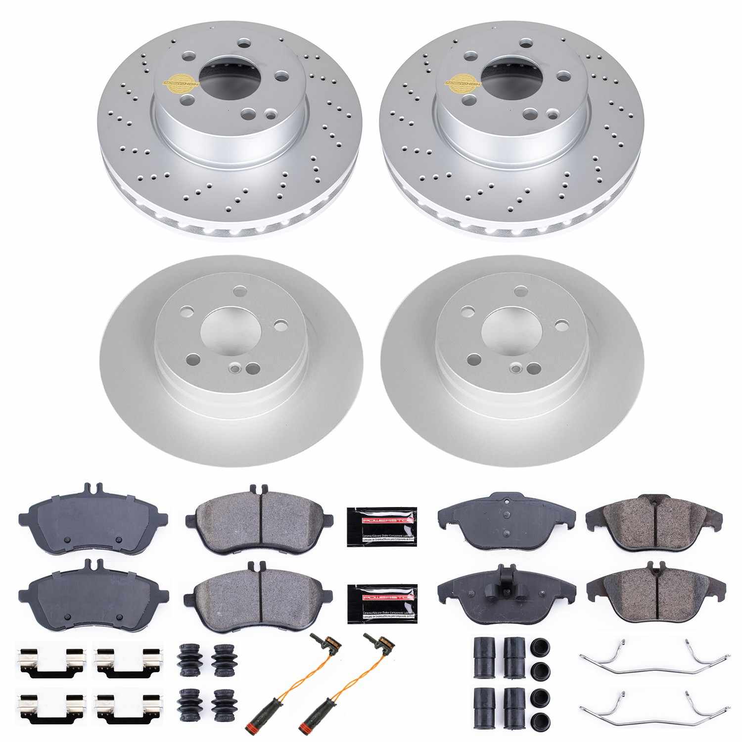 Power Stop 2015 Mercedes-Benz C250 Front & Rear Z23 Evolution Sport Coated Brake Kit