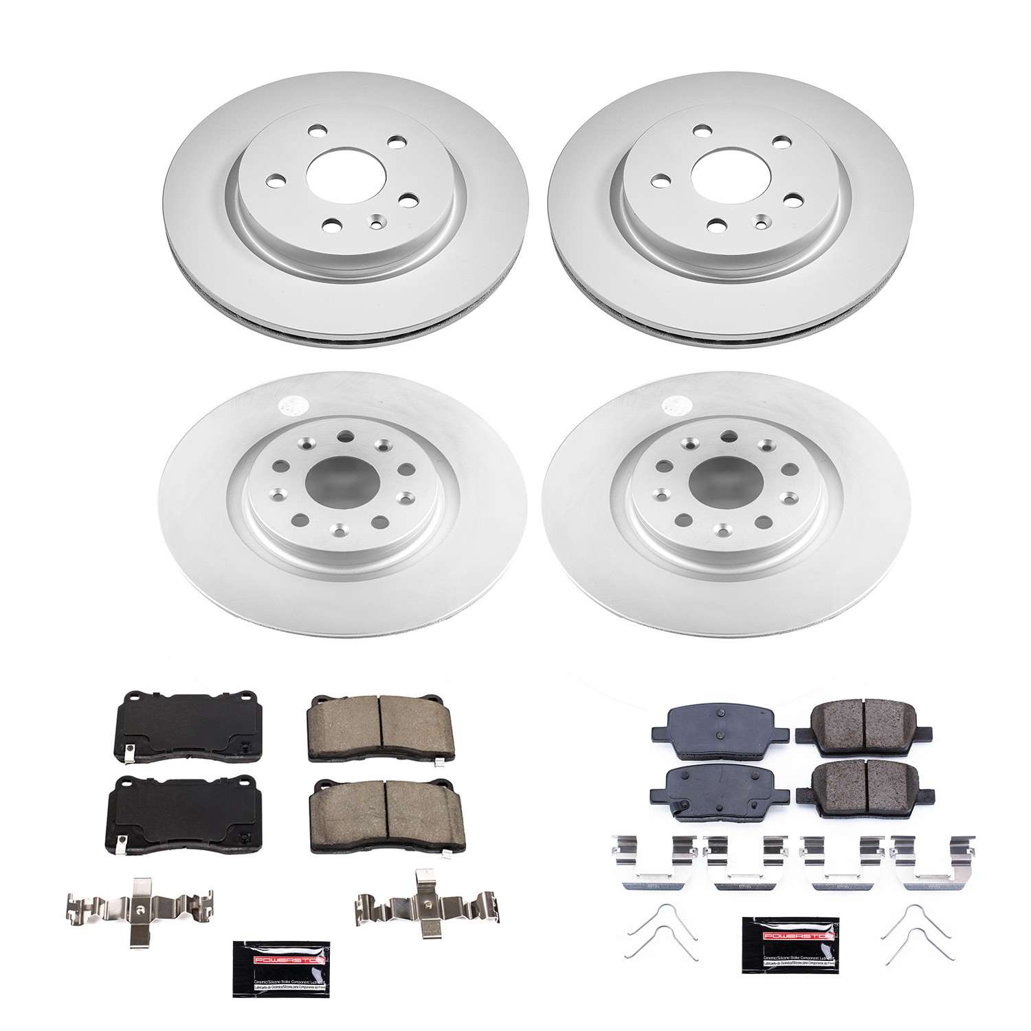 Power Stop 16-17 Cadillac CT6 Front & Rear Z17 Evolution Geomet Coated Brake Kit