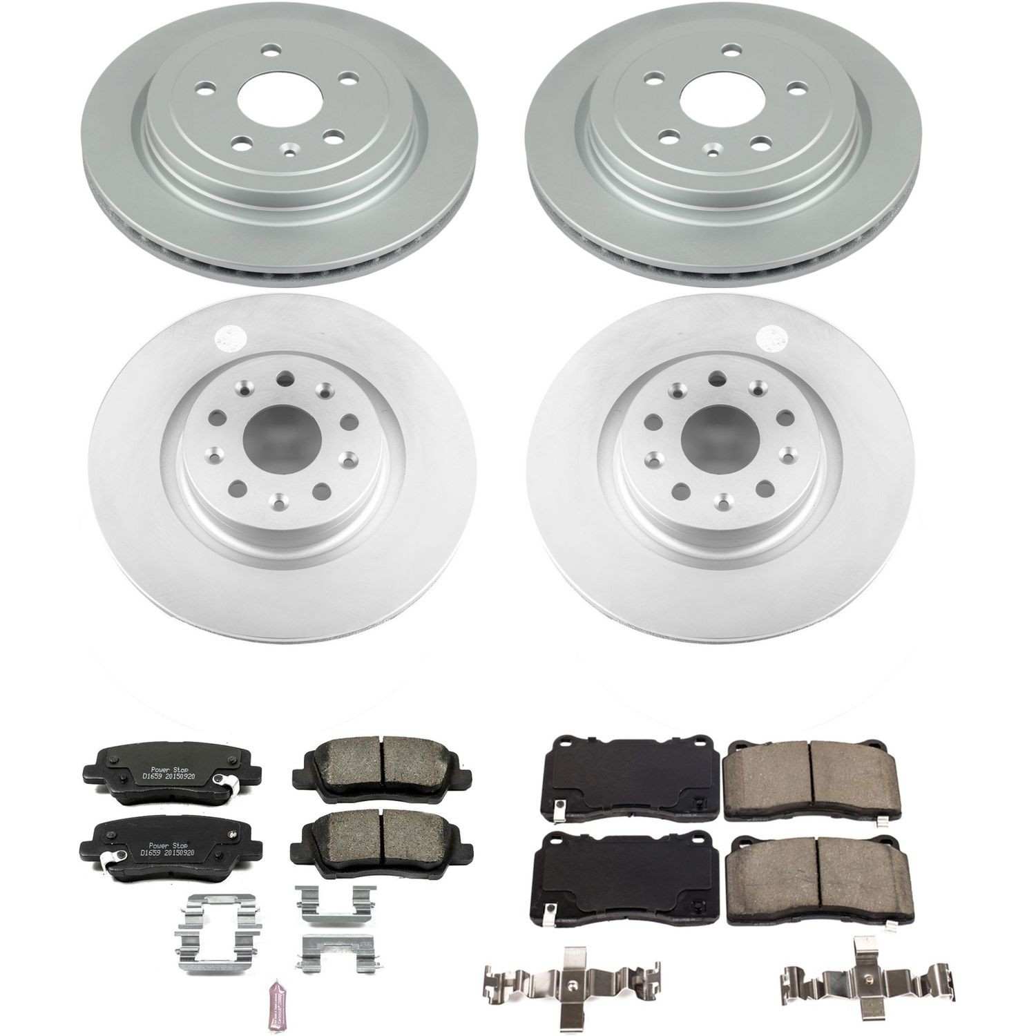 Power Stop 14-18 Cadillac CTS Front & Rear Z17 Evolution Geomet Coated Brake Kit