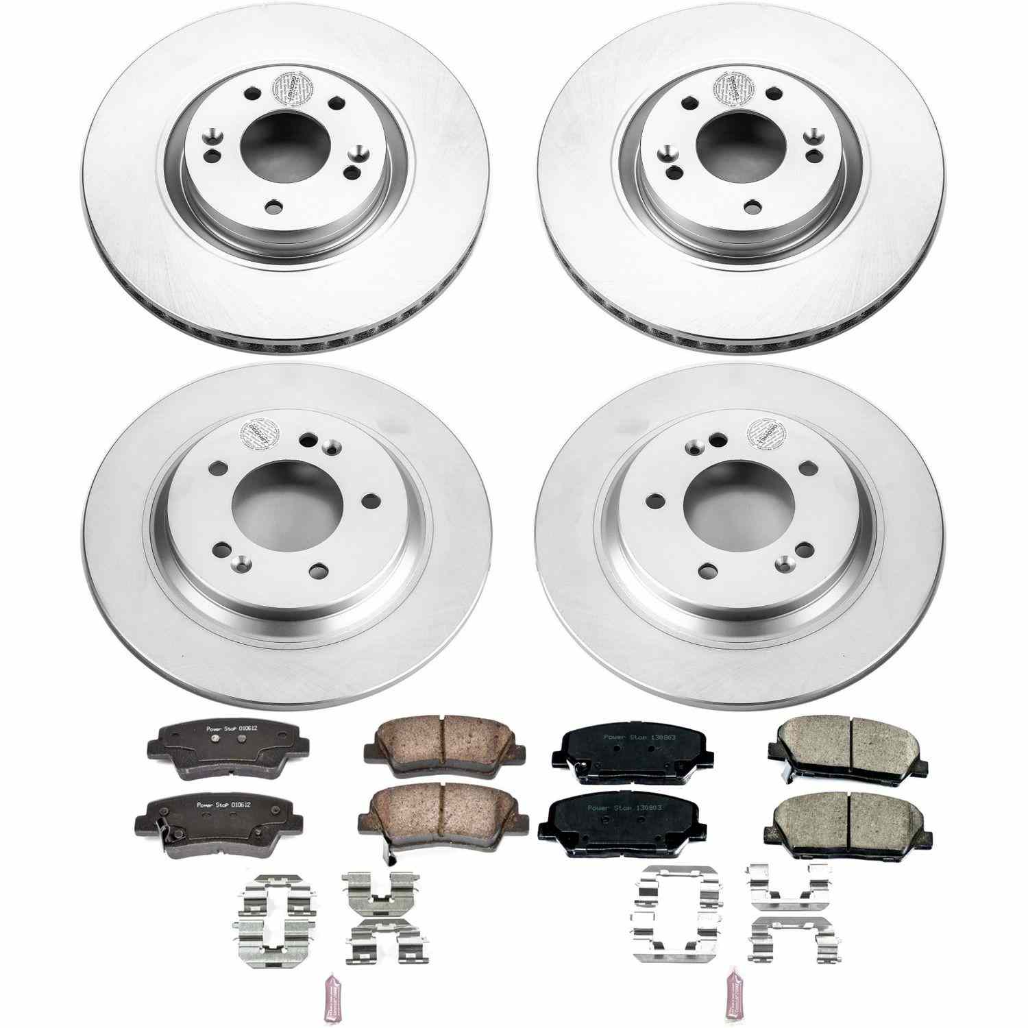 Power Stop 13-15 Kia Optima Front & Rear Z17 Evolution Geomet Coated Brake Kit