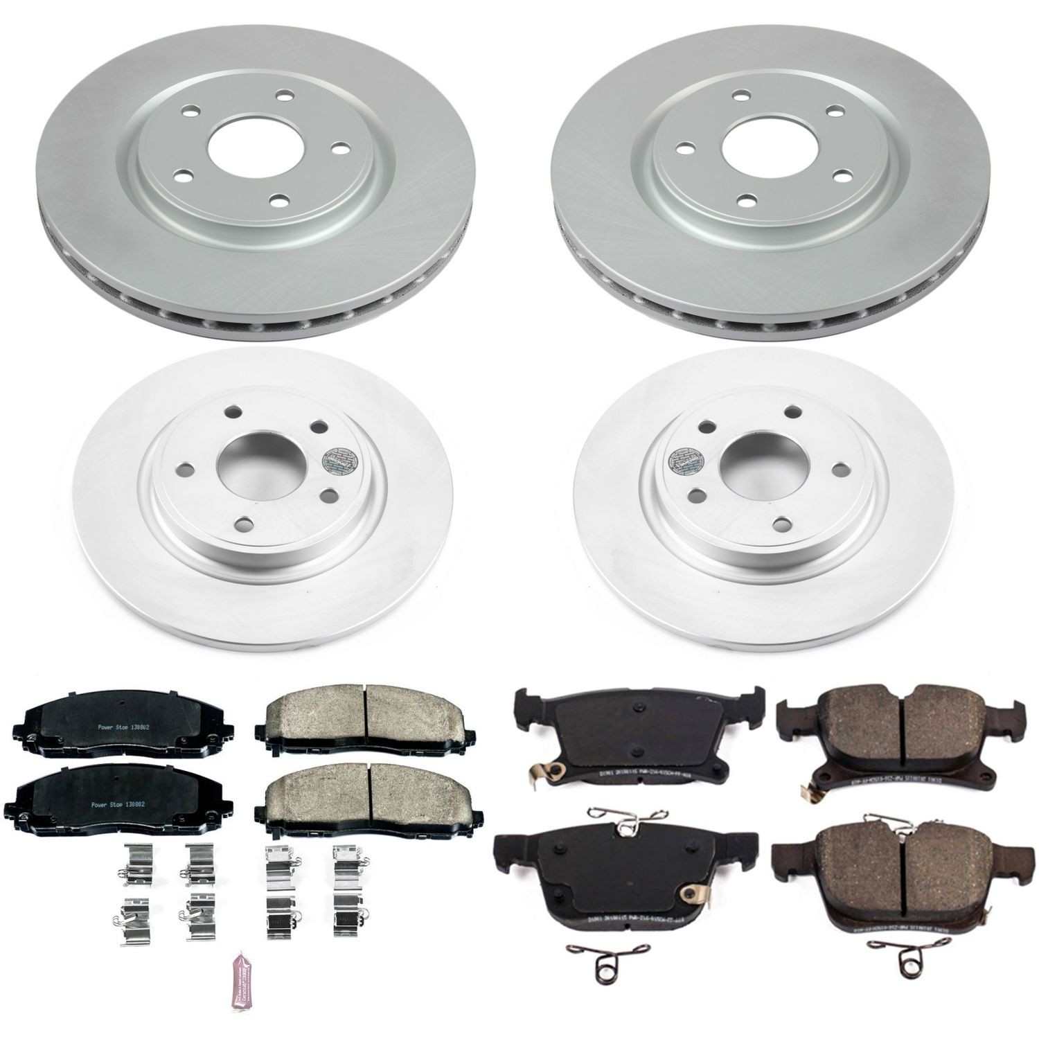 Power Stop 17-19 Chrysler Pacifica Front & Rear Z17 Evolution Geomet Coated Brake Kit
