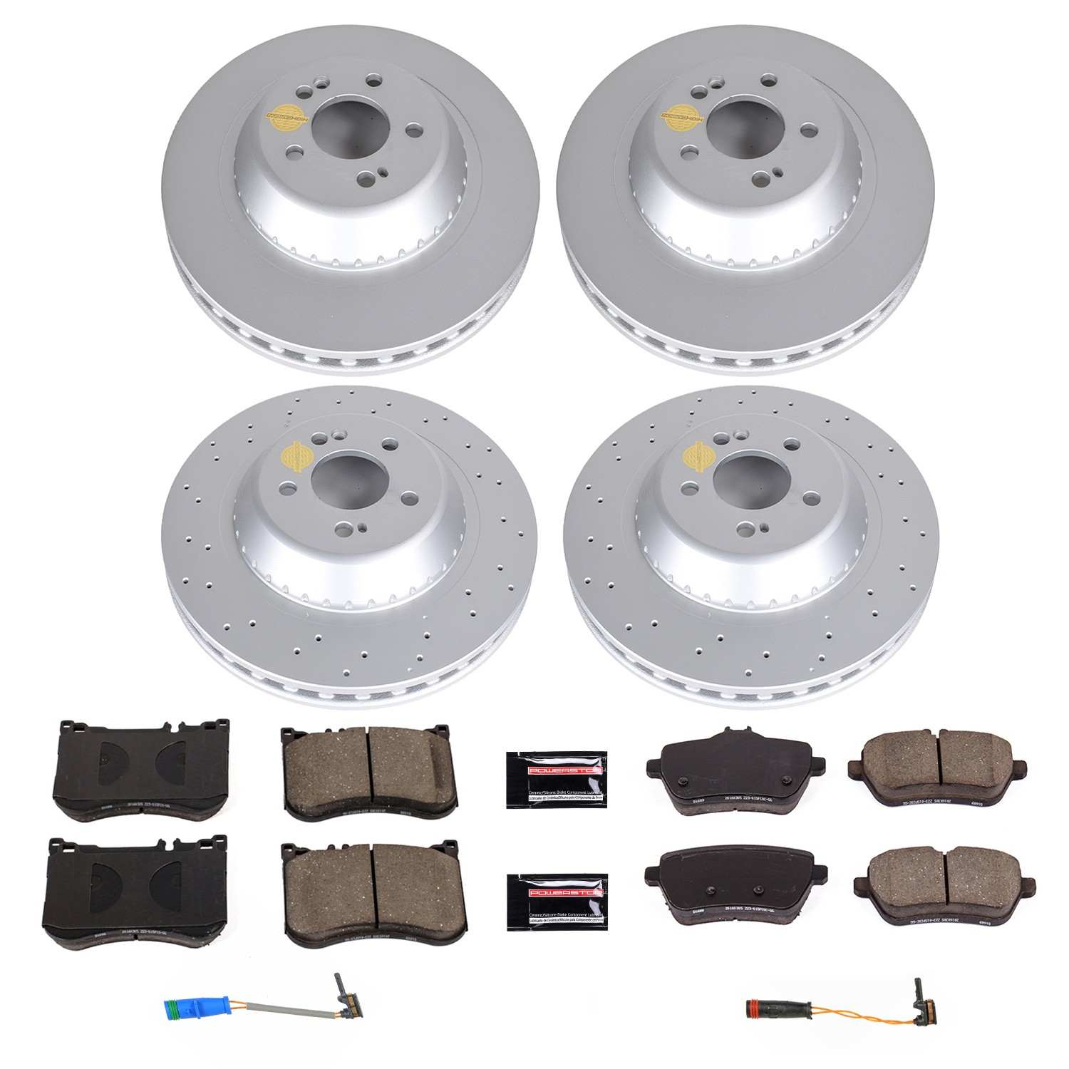 Power Stop 2017 Mercedes-Benz Maybach S550 Front & Rear Z23 Coated Brake Kit