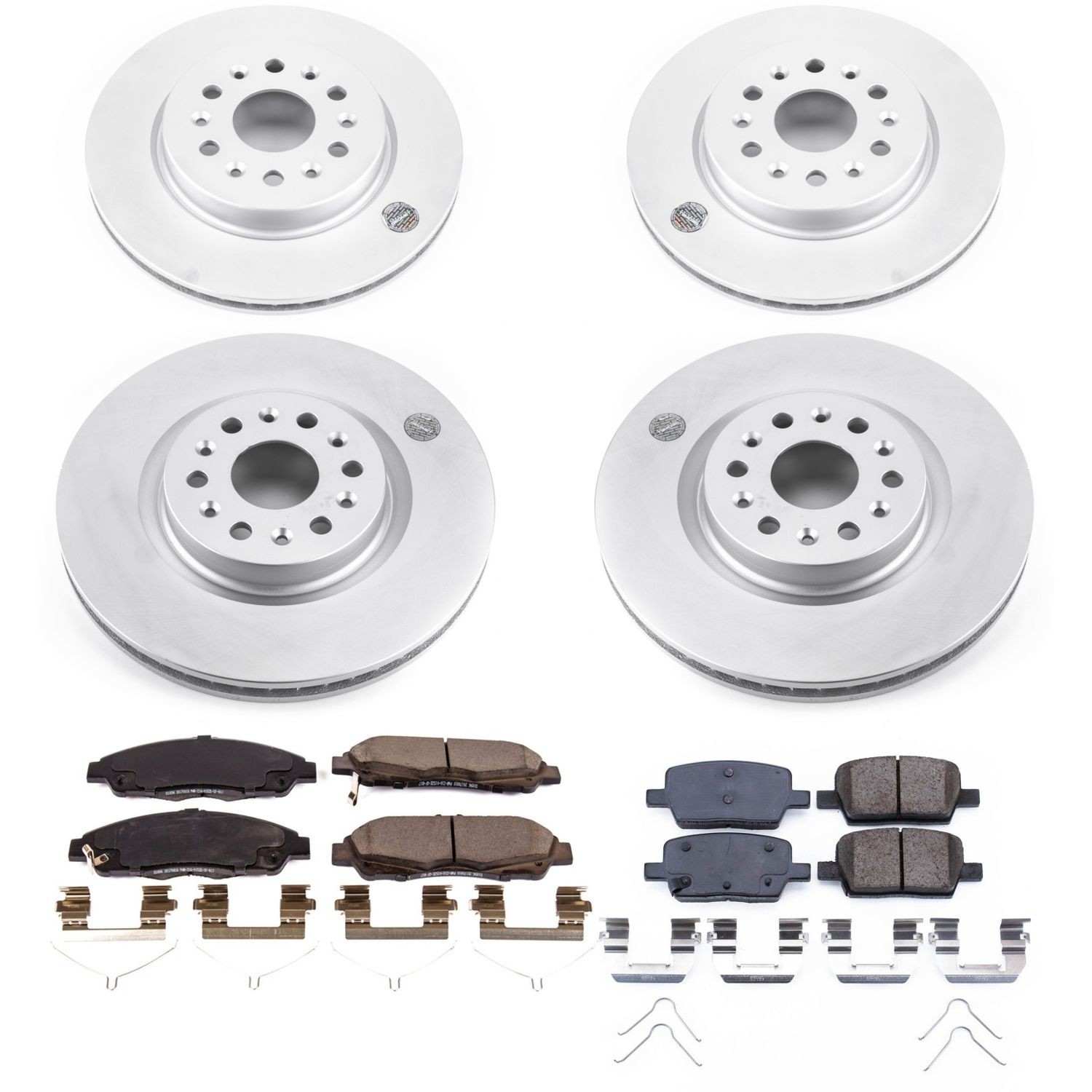 Power Stop 17-18 Cadillac XT5 Front & Rear Z17 Evolution Geomet Coated Brake Kit