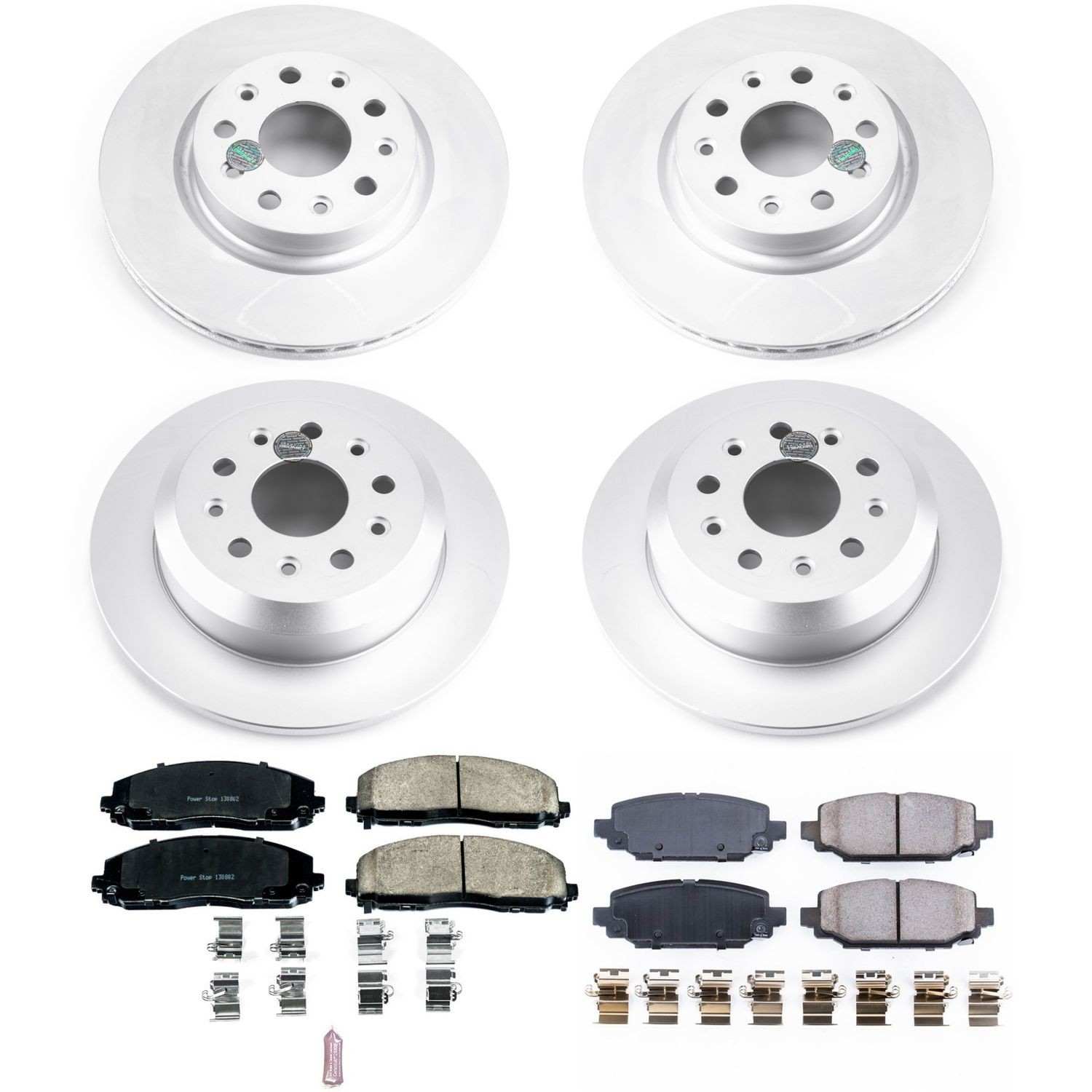 Power Stop 18-19 Jeep Wrangler Front & Rear Z17 Evolution Geomet Coated Brake Kit