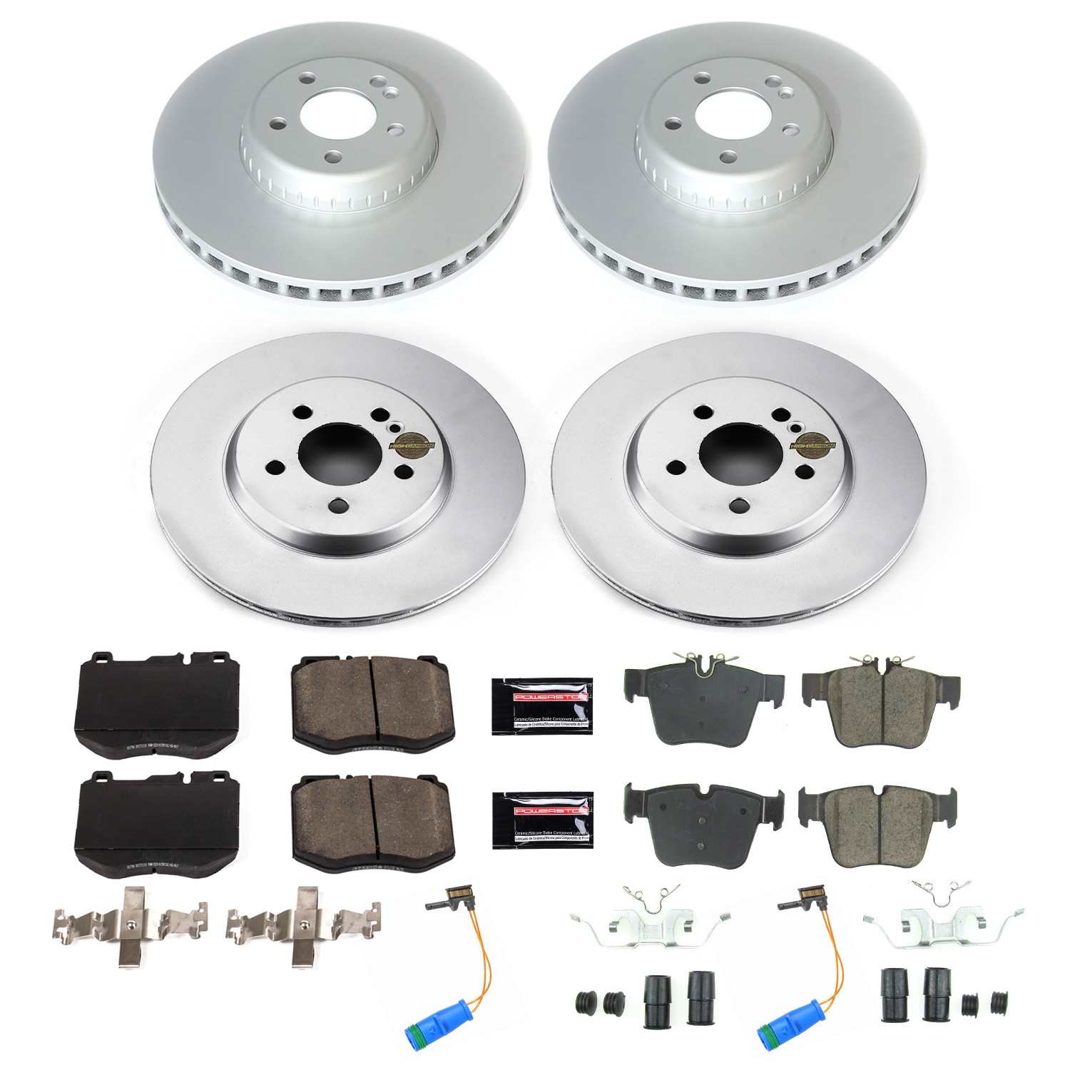 Power Stop 16-18 Mercedes-Benz GLC300 Front & Rear Z17 Evolution Geomet Coated Brake Kit
