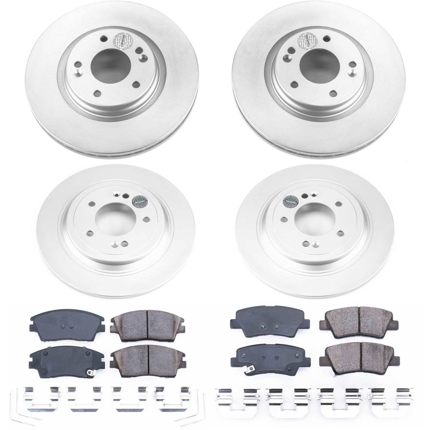 Power Stop 17-18 Kia Sportage Front & Rear Z17 Evolution Geomet Coated Brake Kit