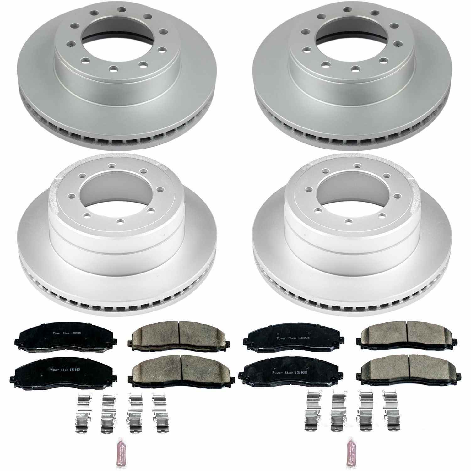 Power Stop 2016 Ford F-350 Super Duty Front & Rear Z2017 Coated Brake Kit