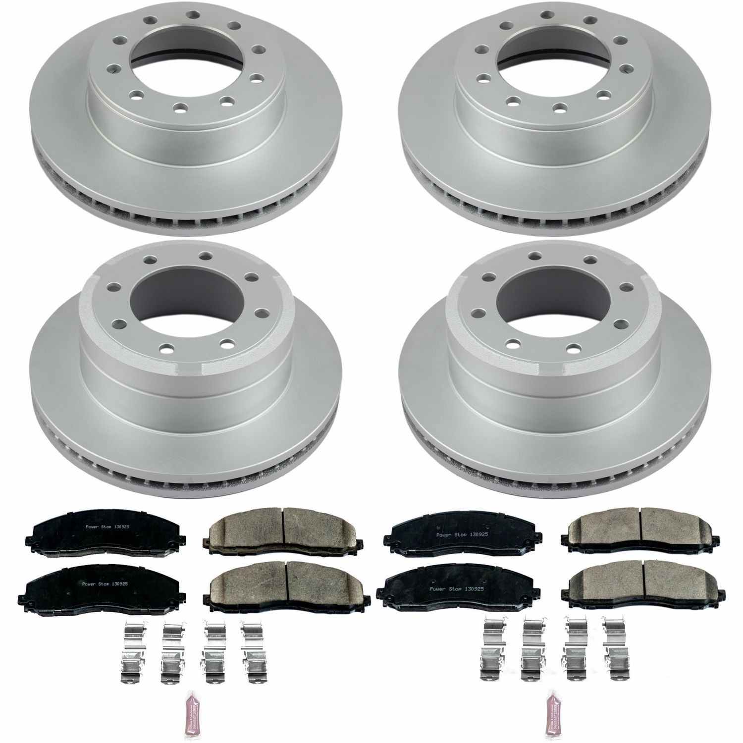 Power Stop 2016 Ford F-350 Super Duty Front & Rear Z2017 Coated Brake Kit