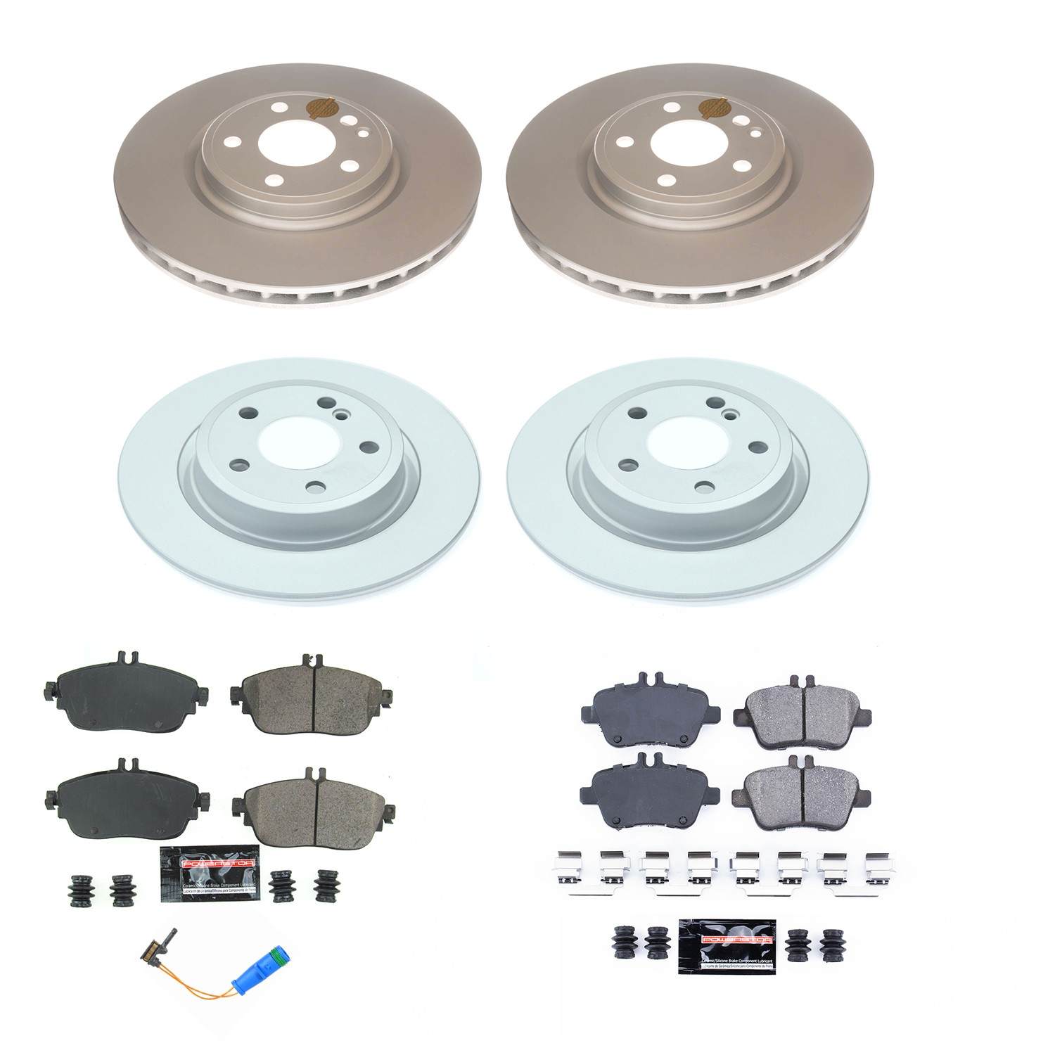 Power Stop 17-19 Infiniti QX30 Front & Rear Z17 Evolution Geomet Coated Brake Kit