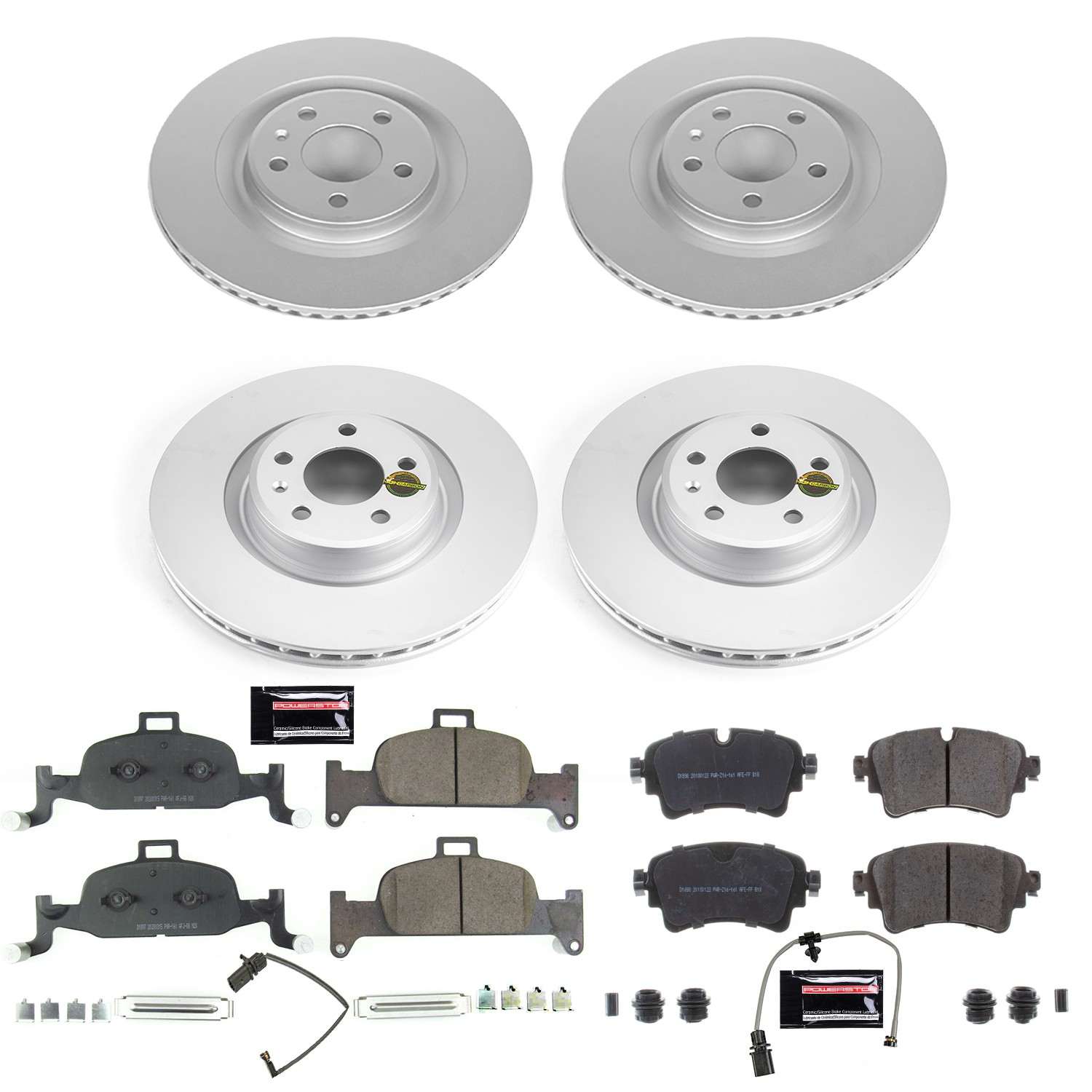 Power Stop 18-19 Audi Q5 Front & Rear Z23 Evolution Sport Coated Brake Kit