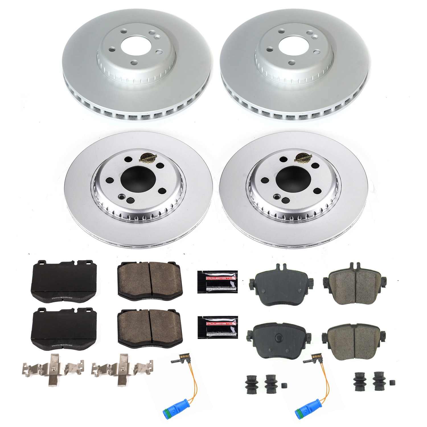 Power Stop 2017 Mercedes-Benz E300 Front & Rear Z17 Evolution Geomet Coated Brake Kit