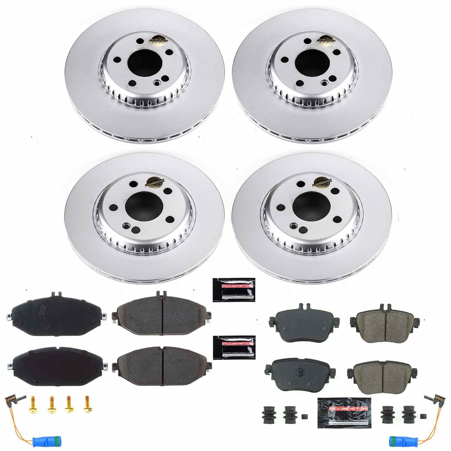 Power Stop 18-19 Mercedes-Benz E300 Front & Rear Z23 Evolution Sport Coated Brake Kit