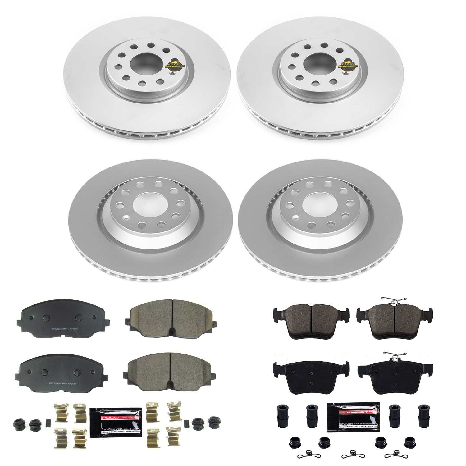 Power Stop 18-19 Volkswagen Atlas Front & Rear Z23 Evolution Sport Coated Brake Kit