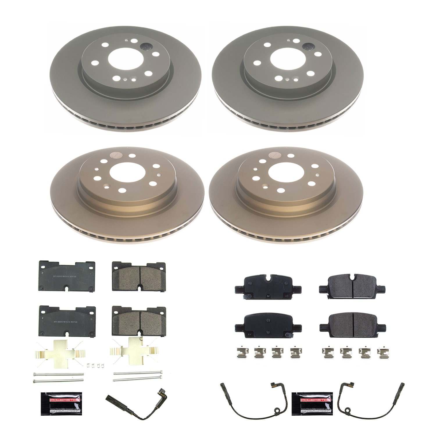Power Stop 2019 Chevrolet Silverado 1500 Front & Rear Z17 Evolution Geomet Coated Brake Kit