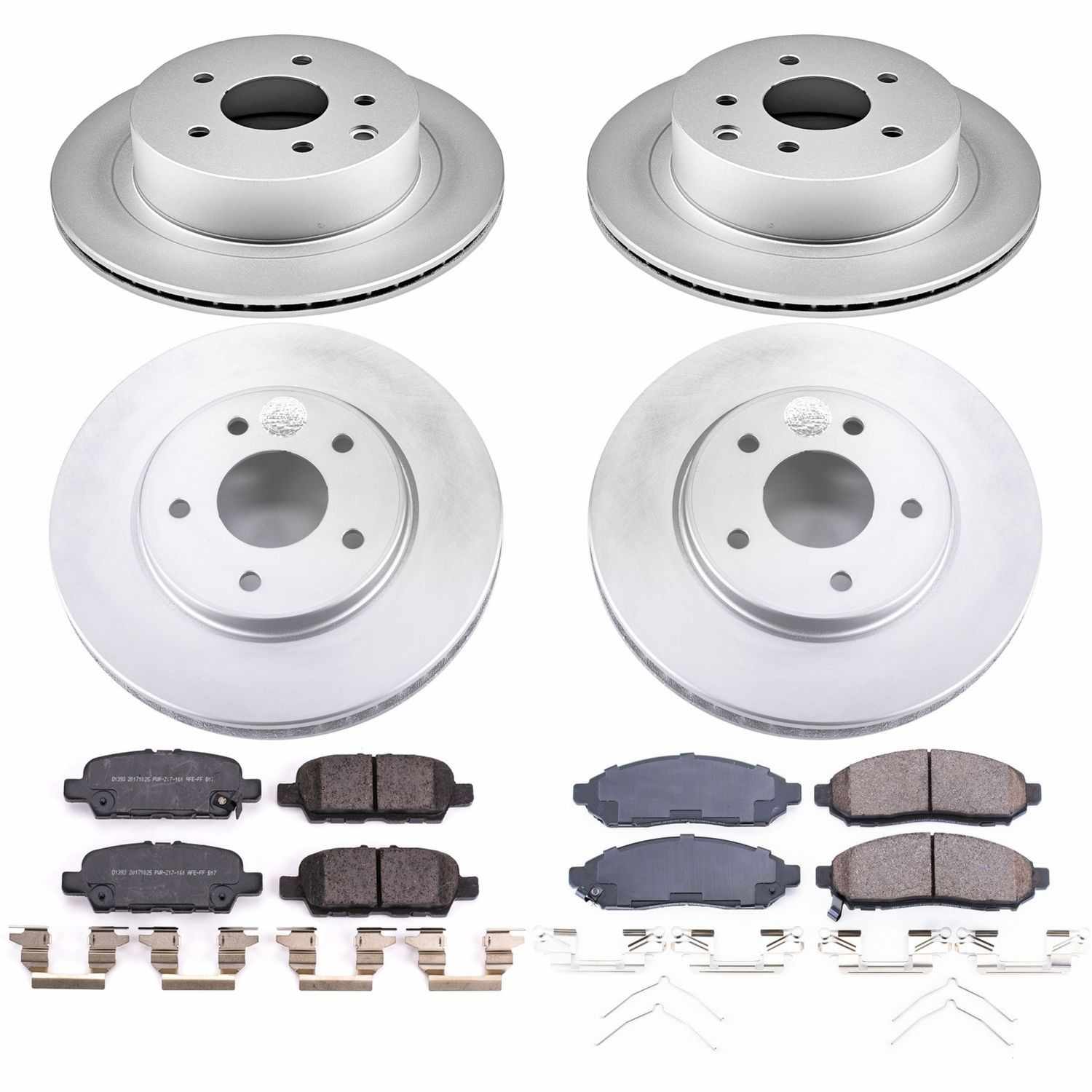 Power Stop 11-14 Nissan Leaf Front & Rear Z17 Evolution Geomet Coated Brake Kit