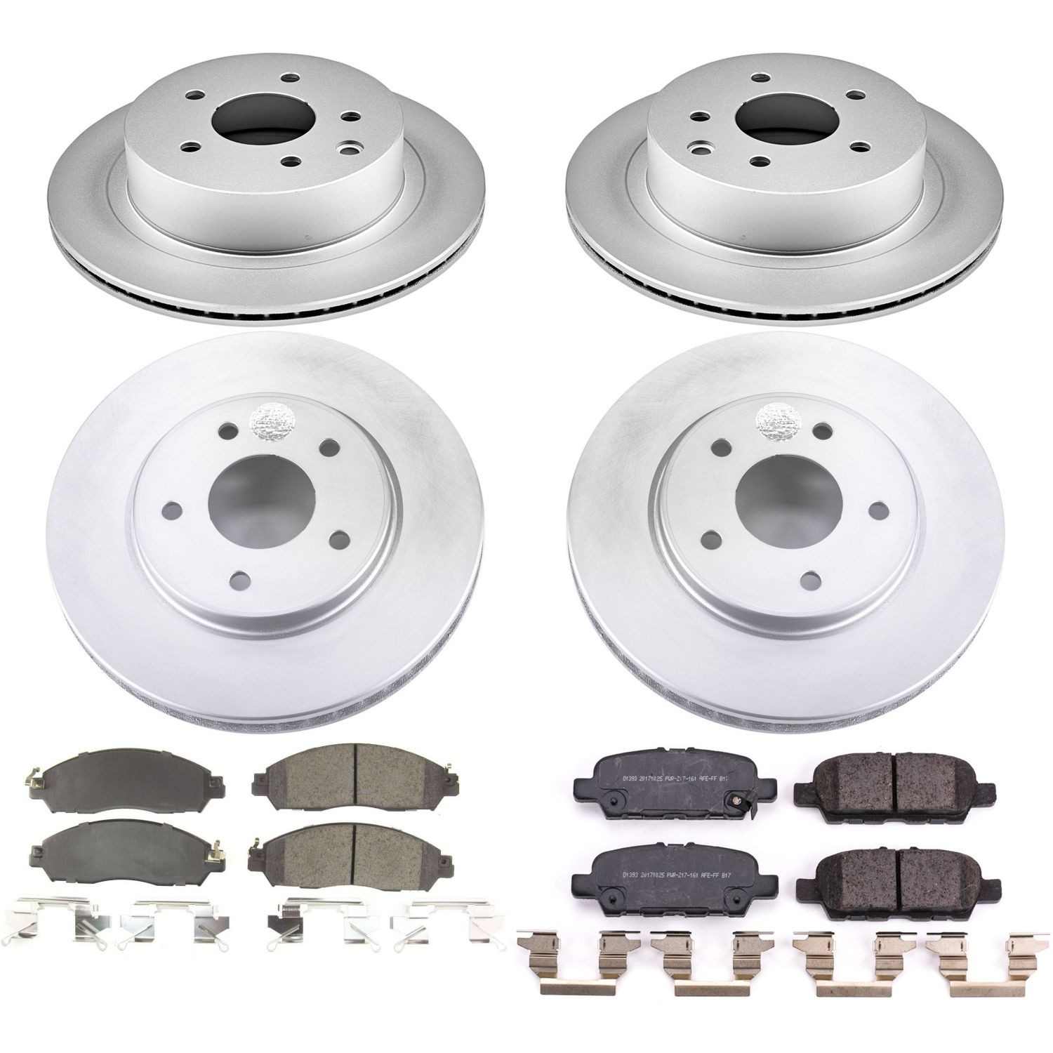 Power Stop 18-19 Nissan Leaf Front & Rear Z17 Evolution Geomet Coated Brake Kit
