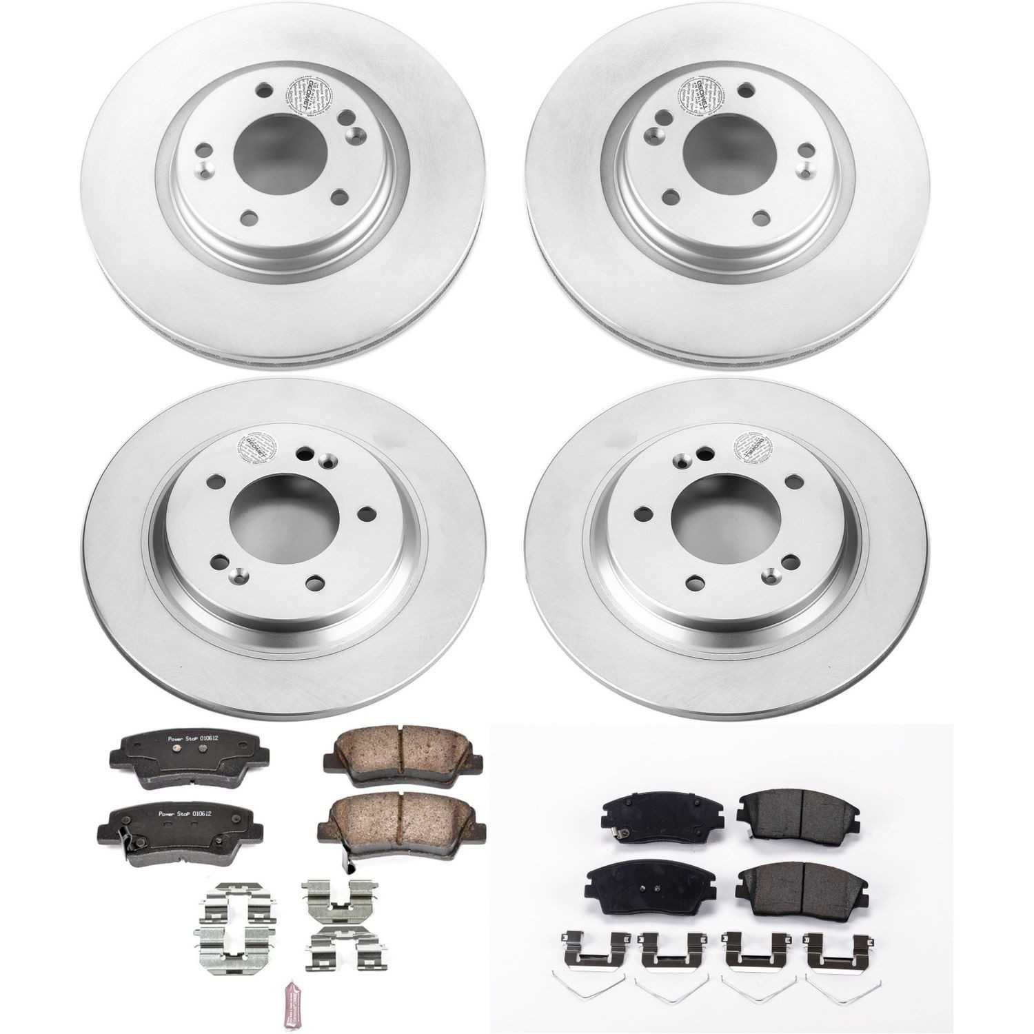 Power Stop 18-19 Hyundai Elantra GT Front & Rear Z17 Evolution Geomet Coated Brake Kit