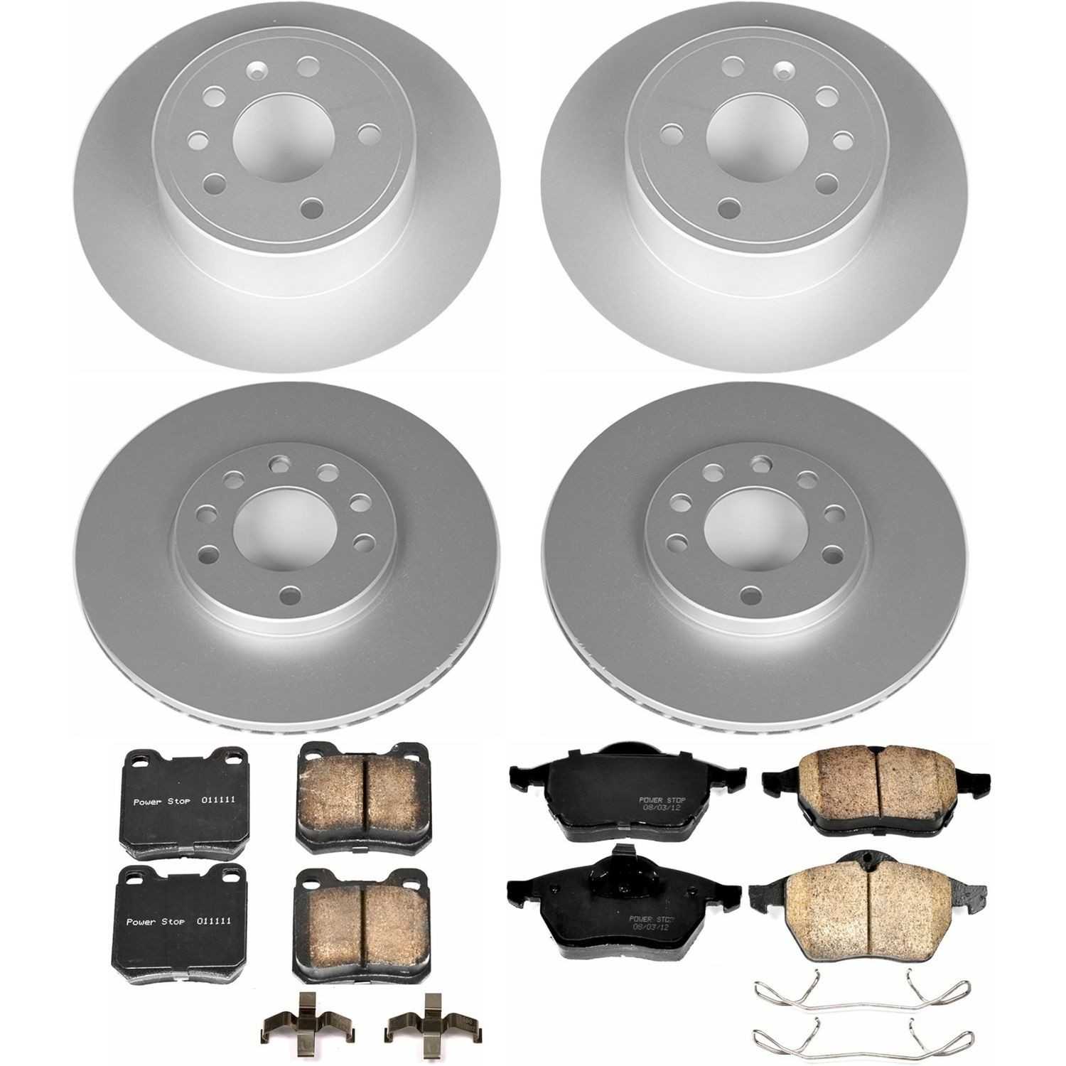 Power Stop 97-98 Saab 900 Front & Rear Z23 Evolution Sport Coated Brake Kit