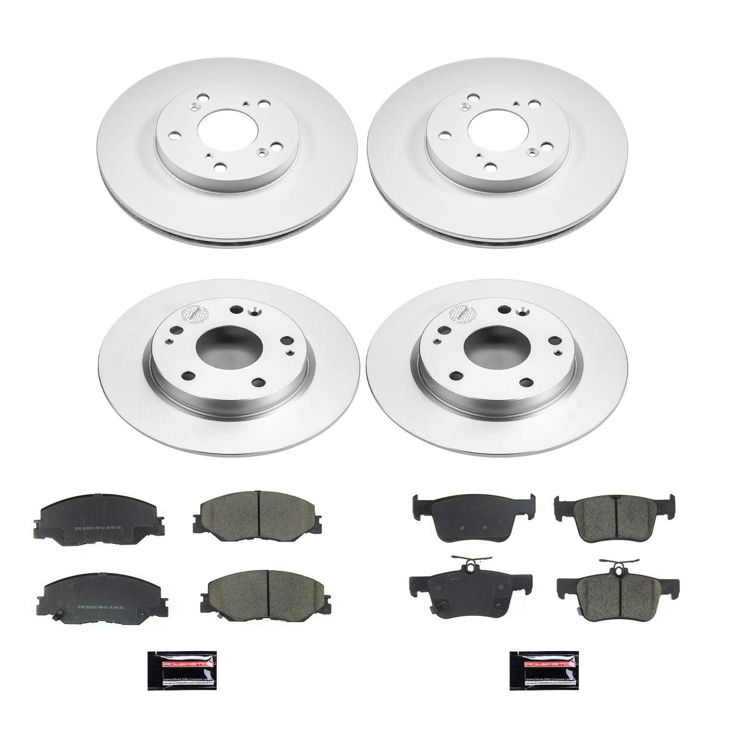Power Stop 2019 Honda Insight Front & Rear Z17 Evolution Geomet Coated Brake Kit