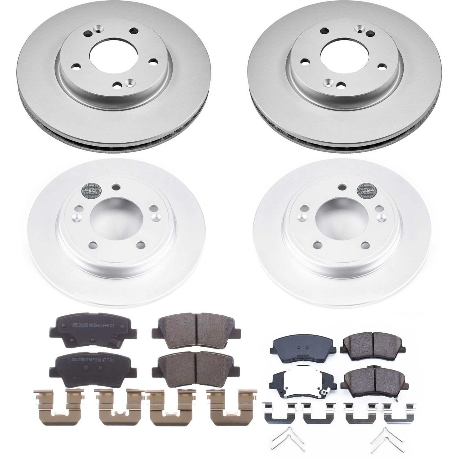 Power Stop 2019 Hyundai Elantra Front & Rear Z17 Evolution Geomet Coated Brake Kit