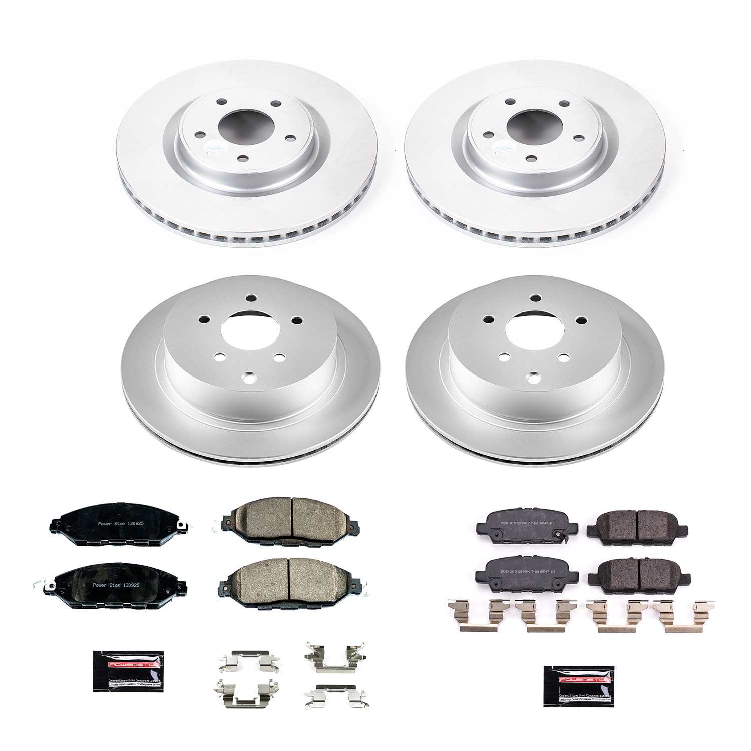 Power Stop 2019 Infiniti QX60 Front & Rear Z17 Evolution Geomet Coated Brake Kit