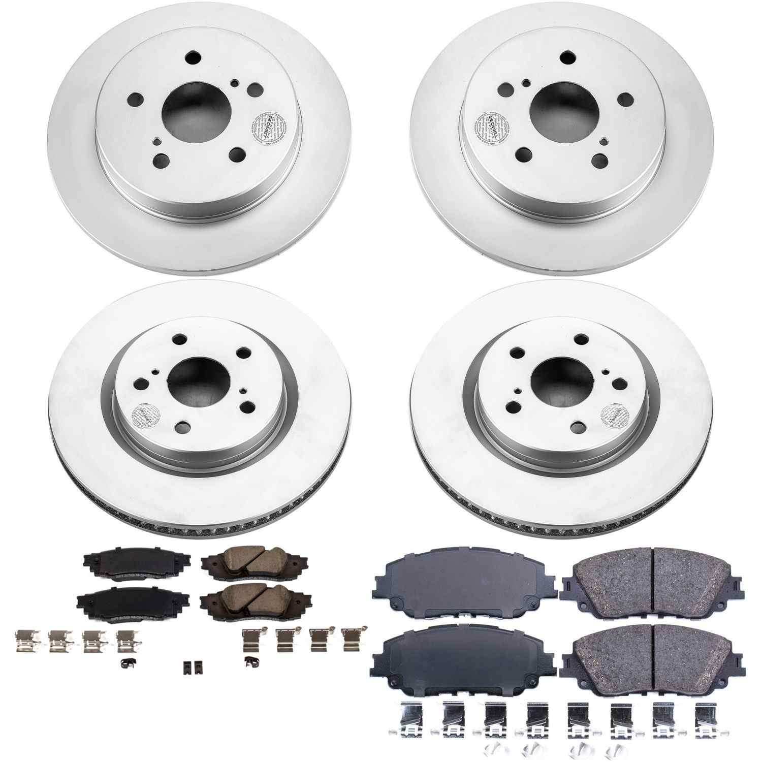 Power Stop 2019 Lexus ES350 Front & Rear Z17 Evolution Geomet Coated Brake Kit