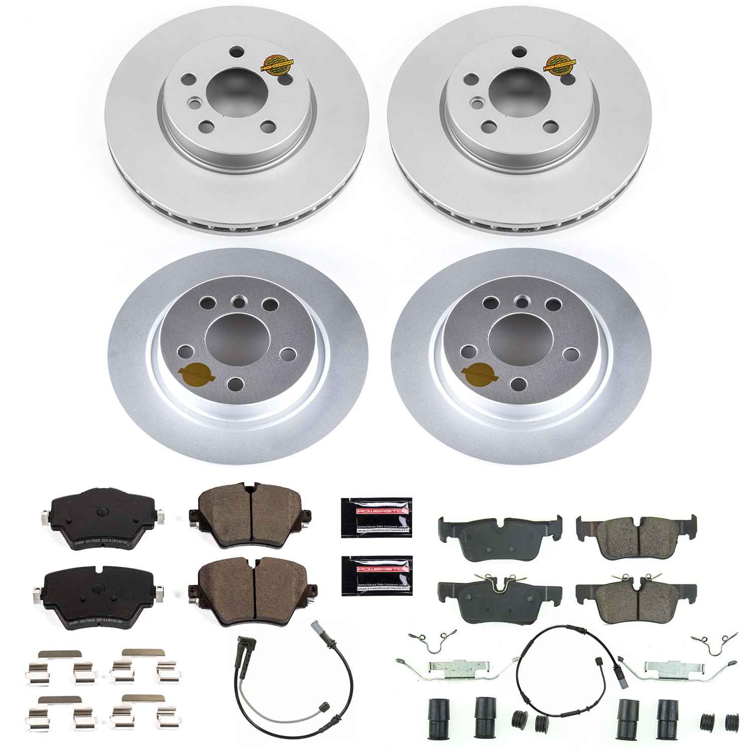 Power Stop 2019 Mini Cooper Clubman Front & Rear Z23 Evolution Sport Coated Brake Kit