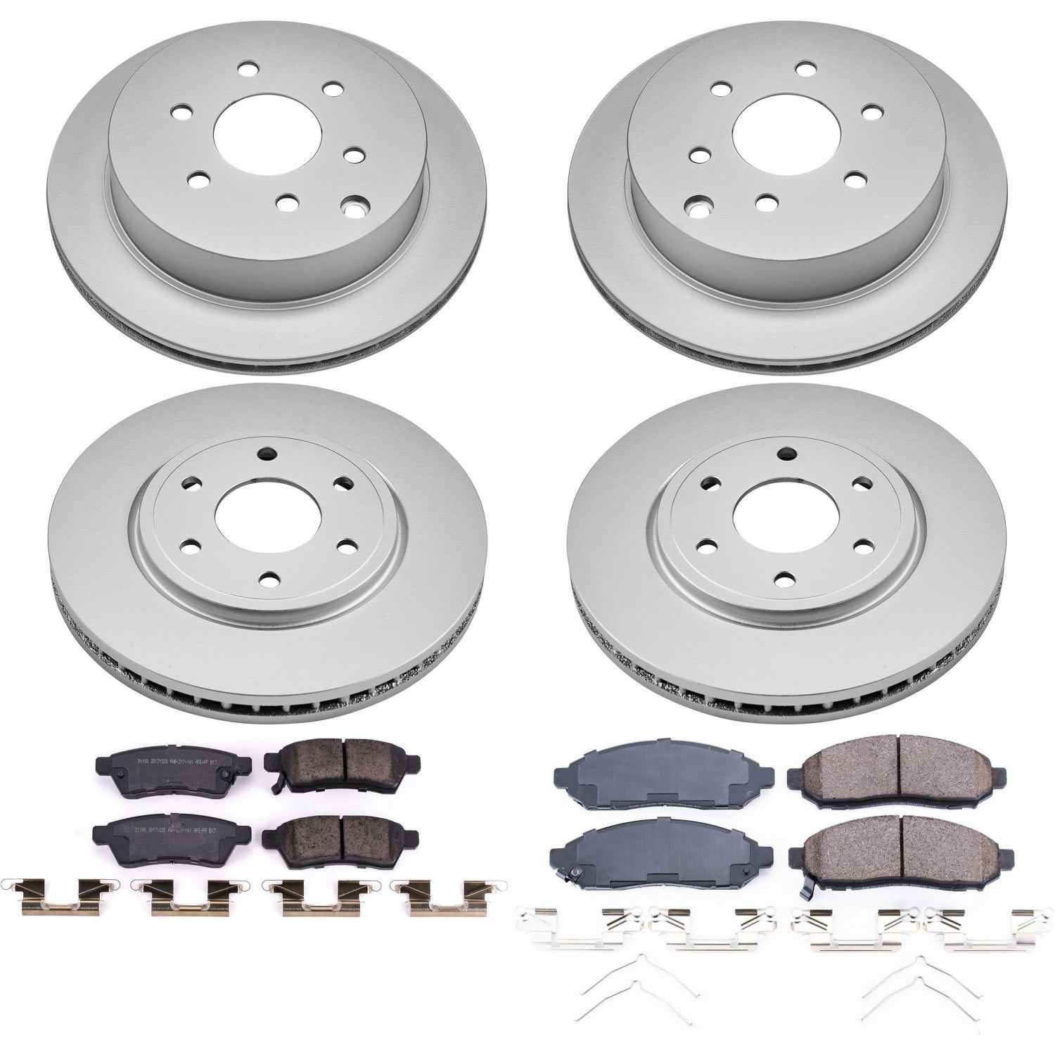 Power Stop 2019 Nissan Frontier Front & Rear Z17 Evolution Geomet Coated Brake Kit