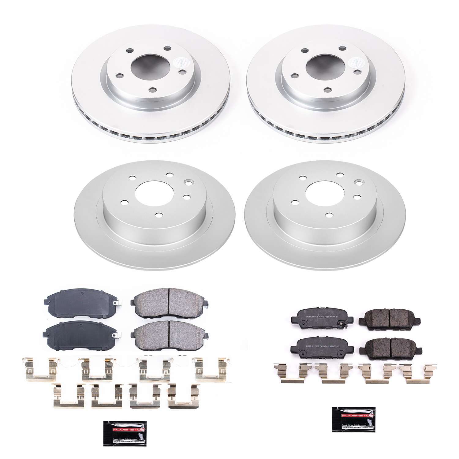 Power Stop 2019 Nissan Sentra Front & Rear Z17 Evolution Geomet Coated Brake Kit