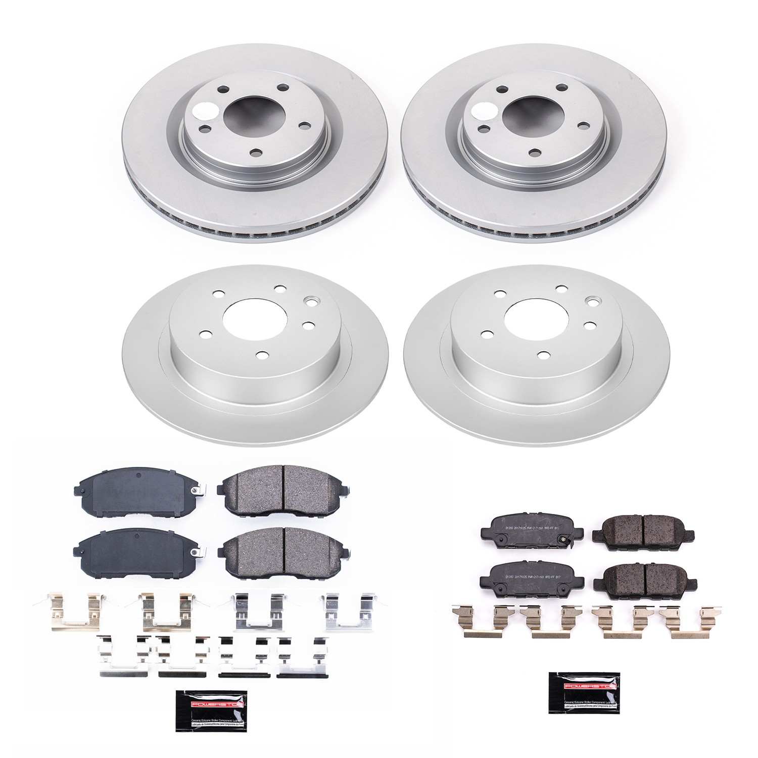 Power Stop 2019 Nissan Sentra Front & Rear Z17 Evolution Geomet Coated Brake Kit