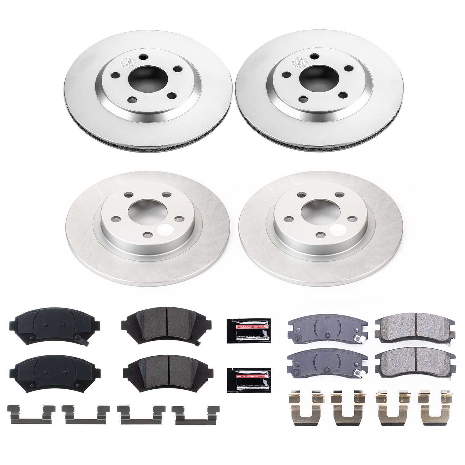 Power Stop 2005 Cadillac DeVille Front & Rear Z17 Evolution Geomet Coated Brake Kit