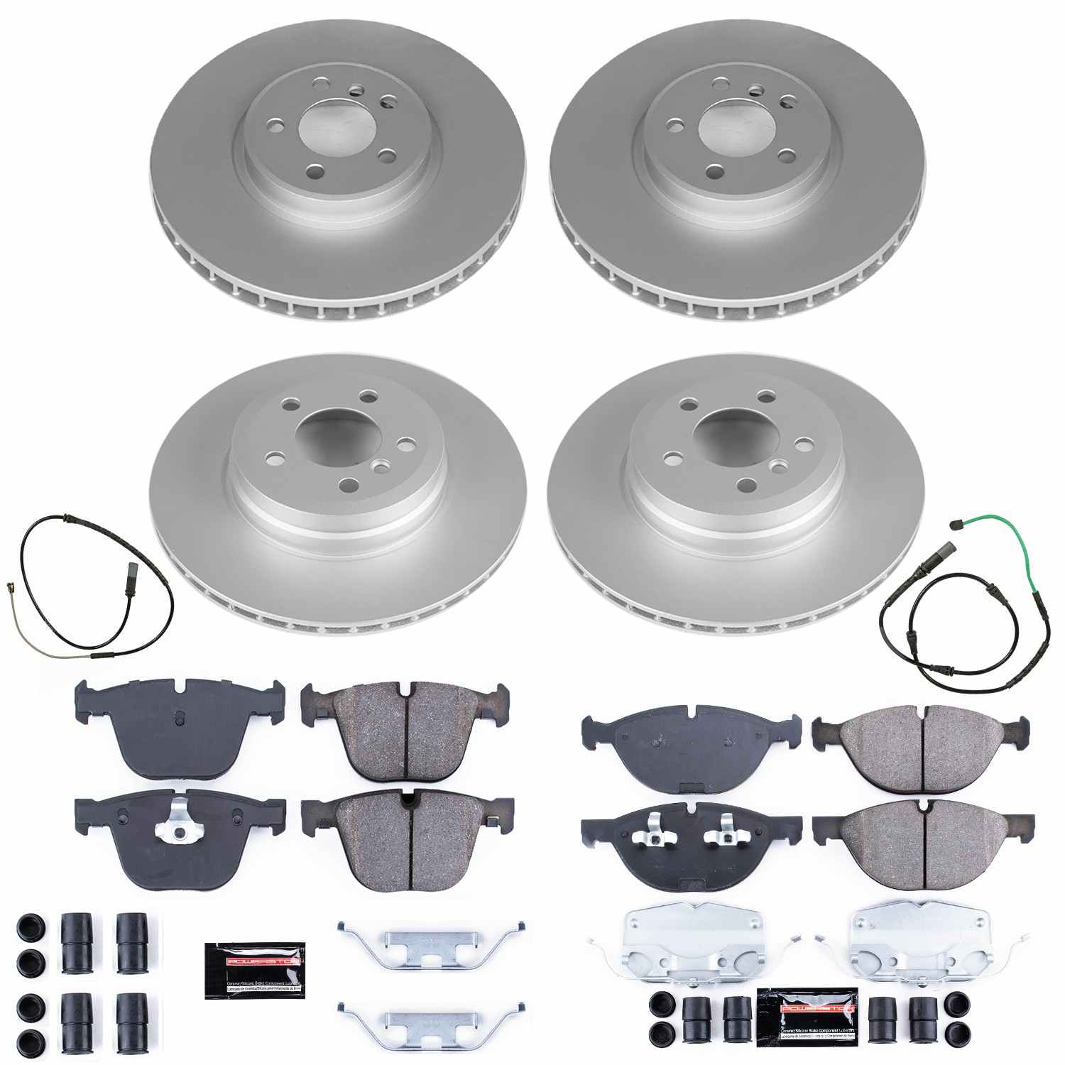 Power Stop 2019 BMW X6 Front and Rear Z17 Coated Brake Kit